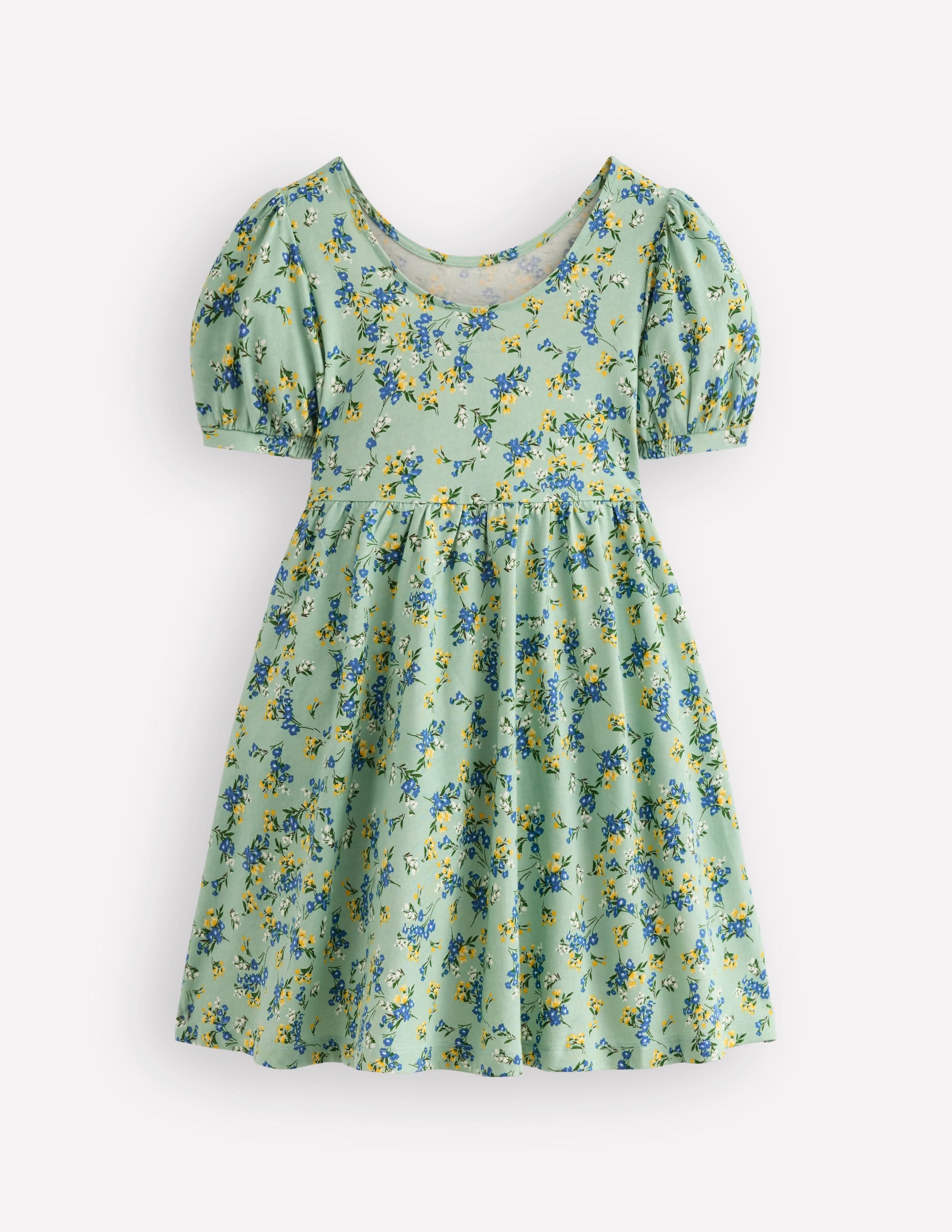 Ballerina-Jerseykleid-Grün Geblümt - Image 2