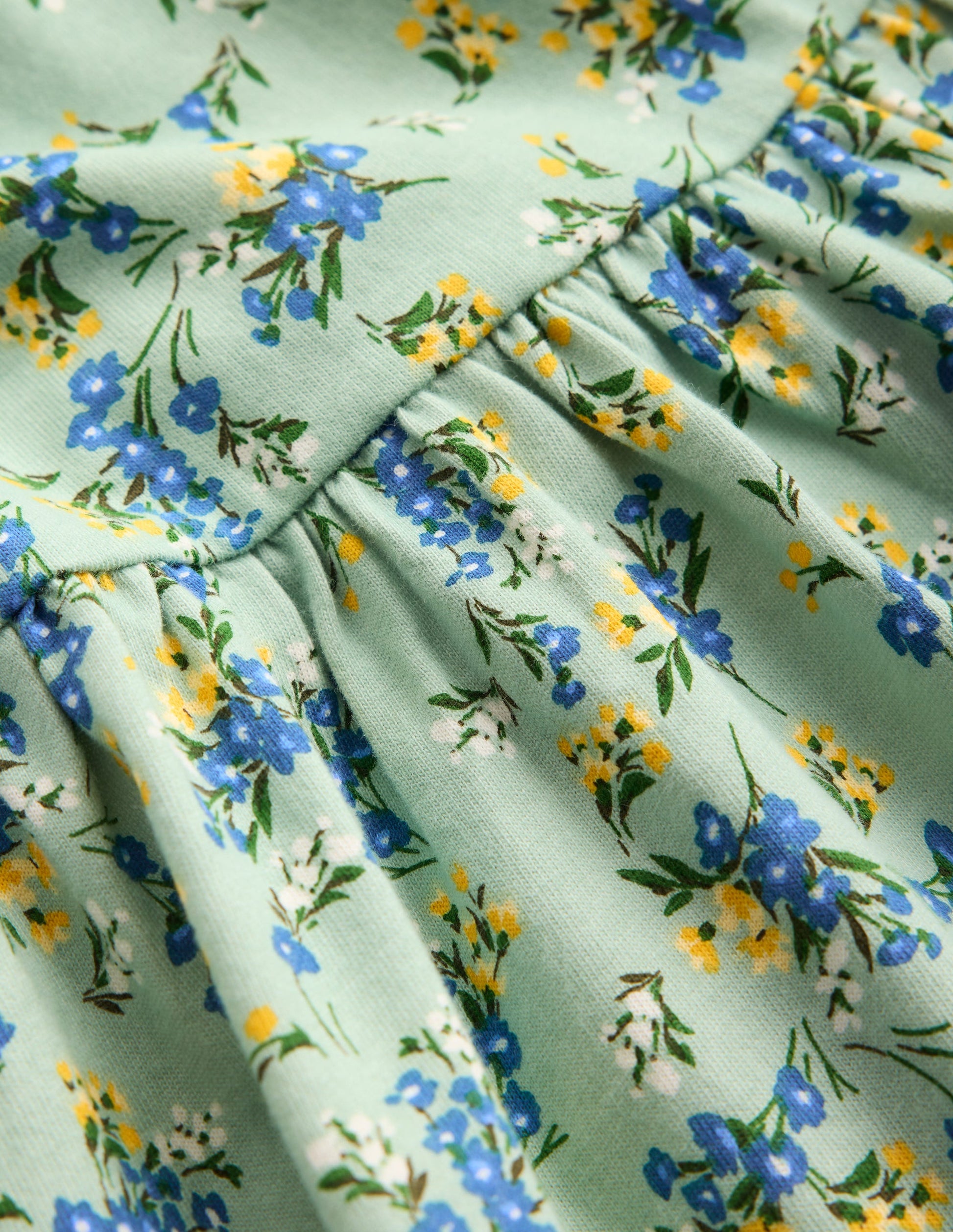 Ballerina-Jerseykleid-Grün Geblümt-3