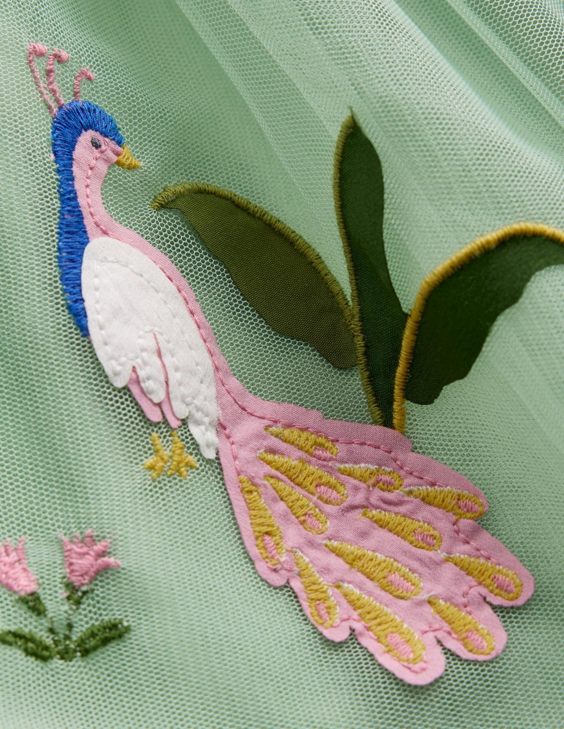 Kurzärmliges Tüllkleid mit Logo-Grün Dschungeltiere-3