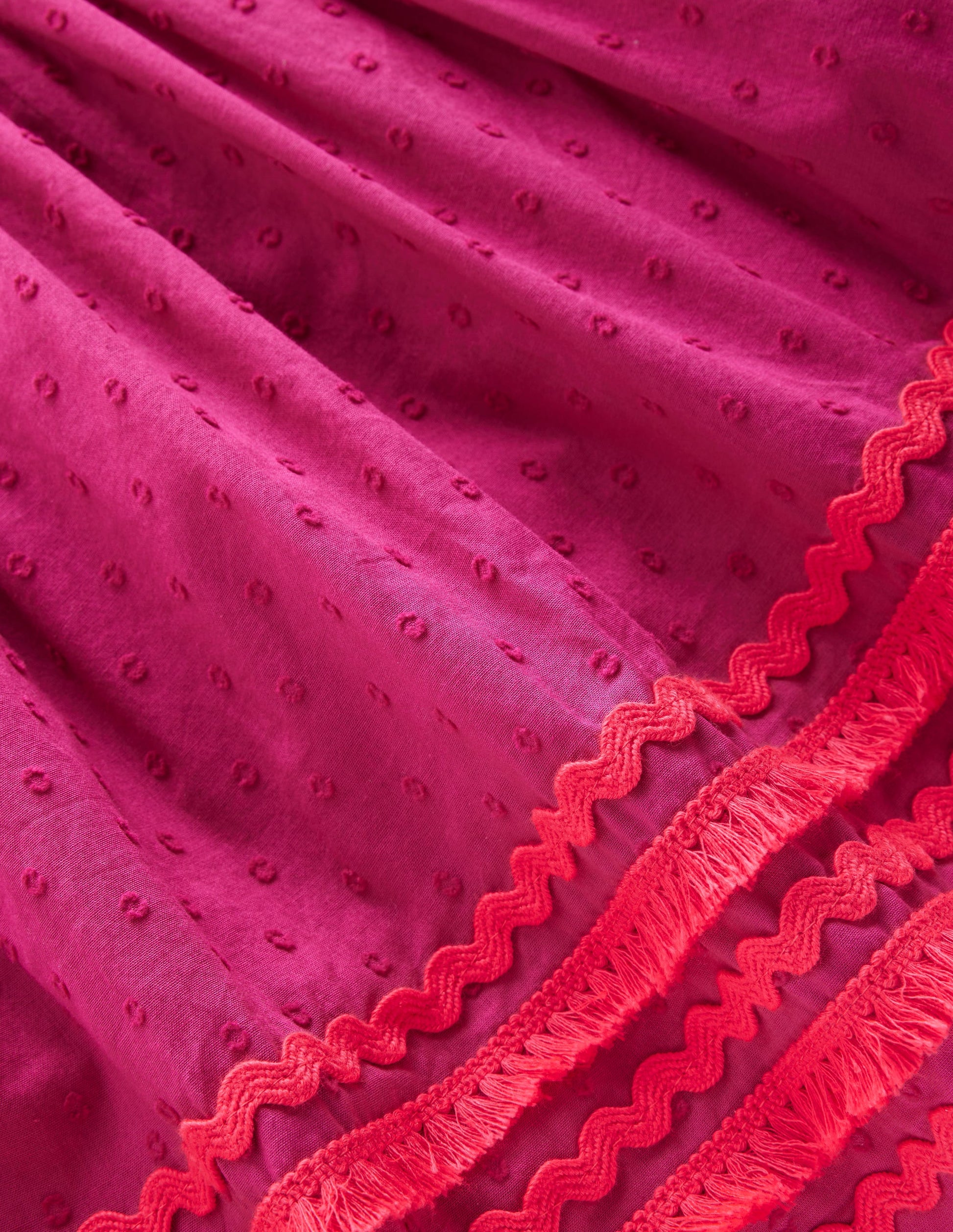 Kleid mit Flatterärmeln und Zackenlitze-Hellrosa-4