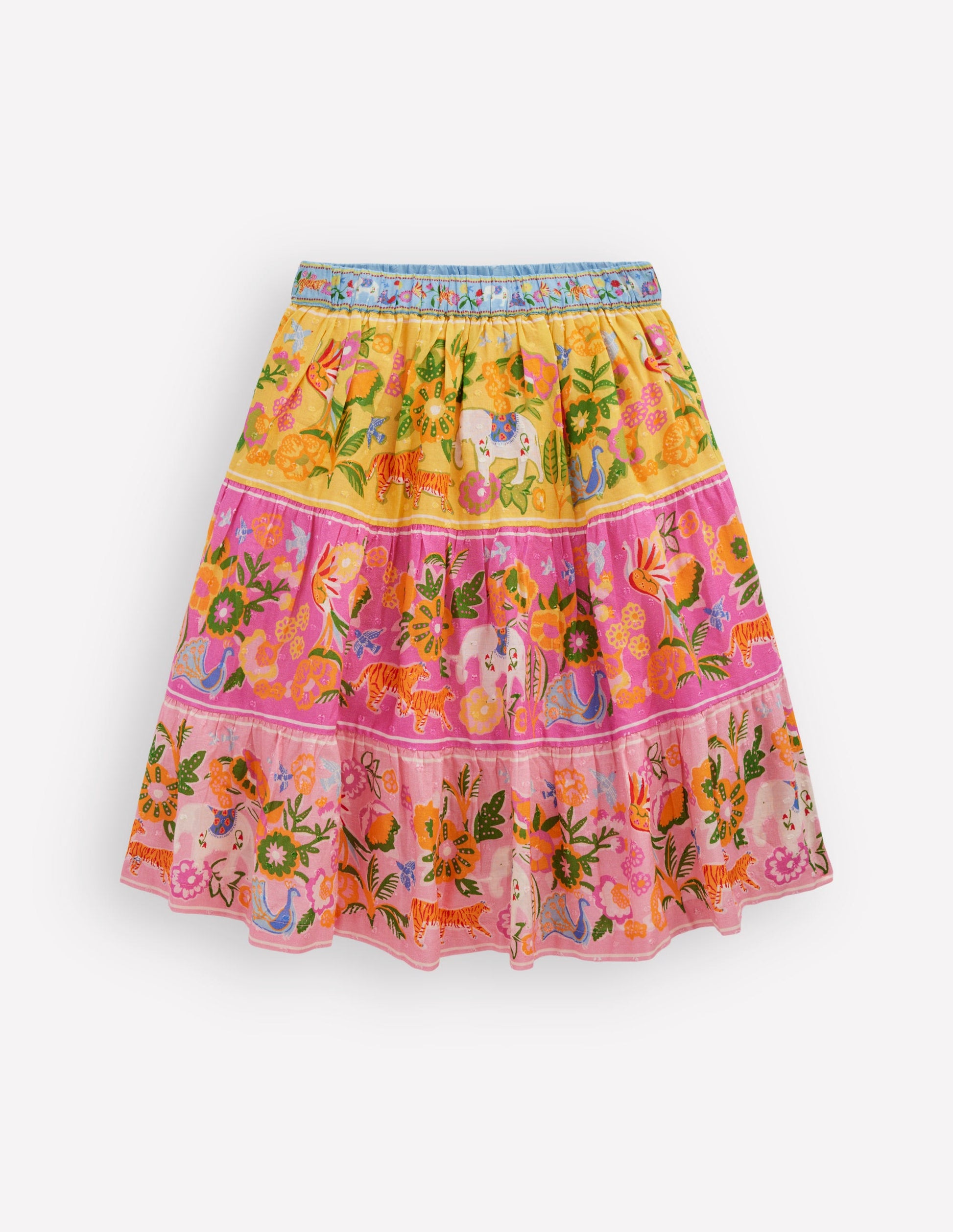 Gestufter Midirock-Bunt Tropische Tiere-1
