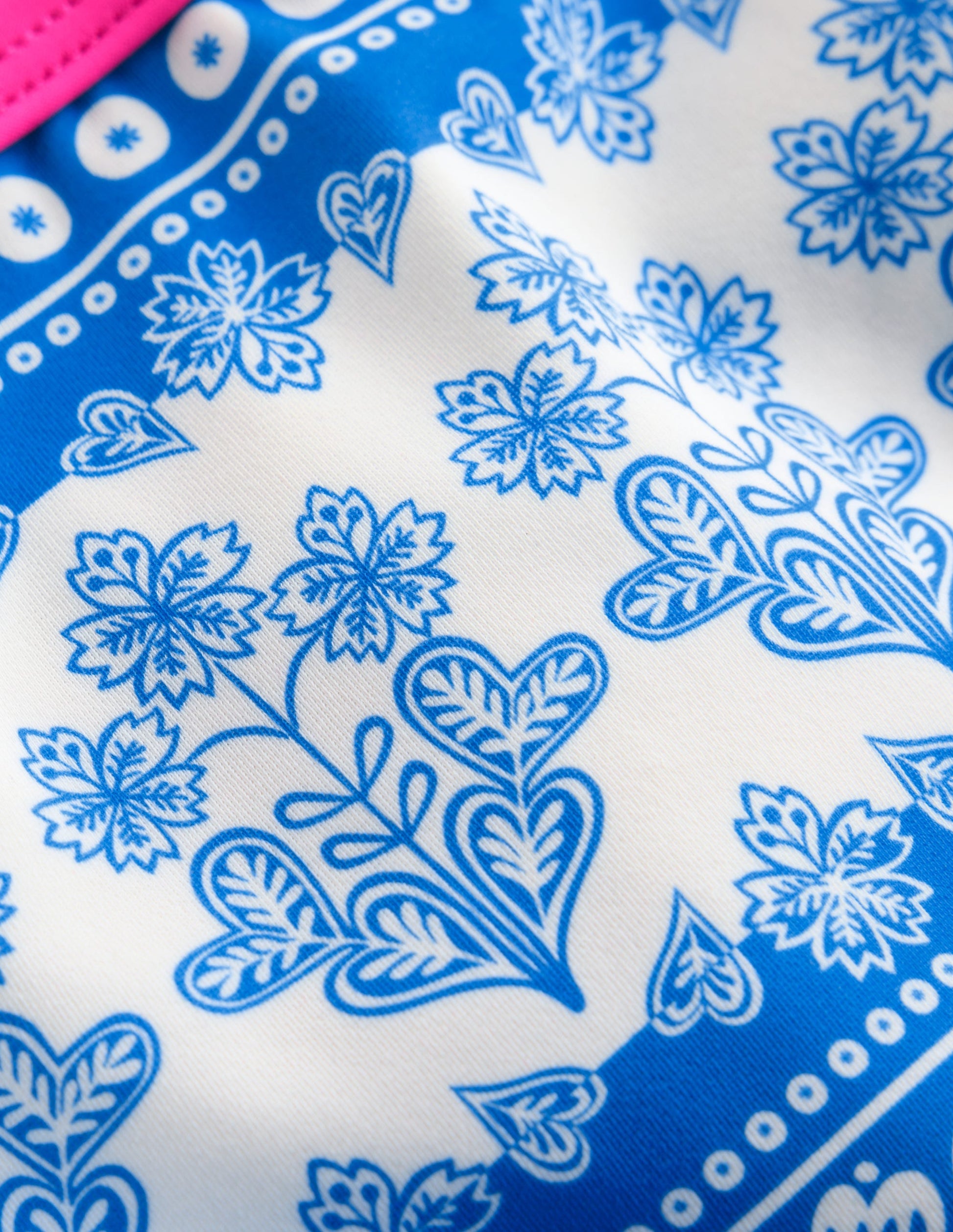 Gemusterte Bikinihose-Azurblau Holzblock-3