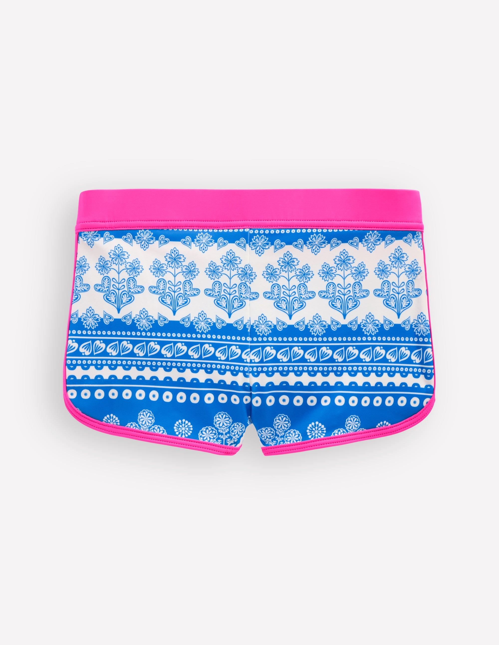 Gemusterte Badeshorts-Azurblau Holzblock - Image 2