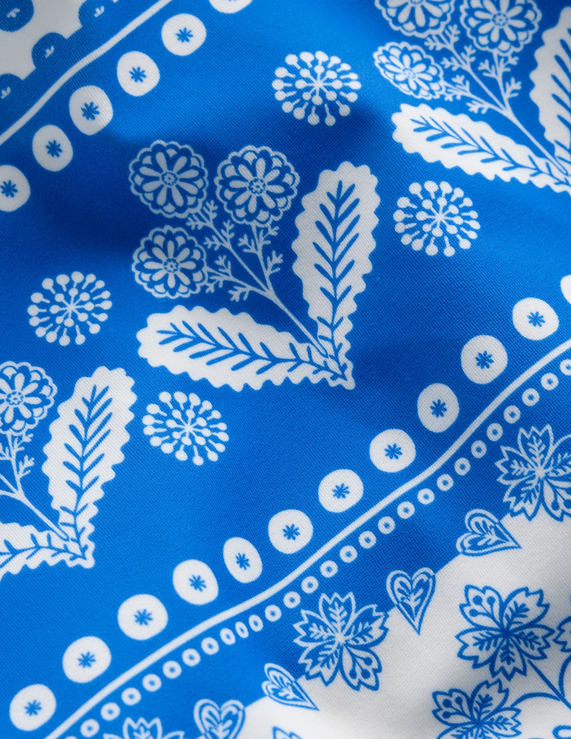 Gemustertes Badeshirt mit Sonnenschutz-Azurblau Holzblock-3