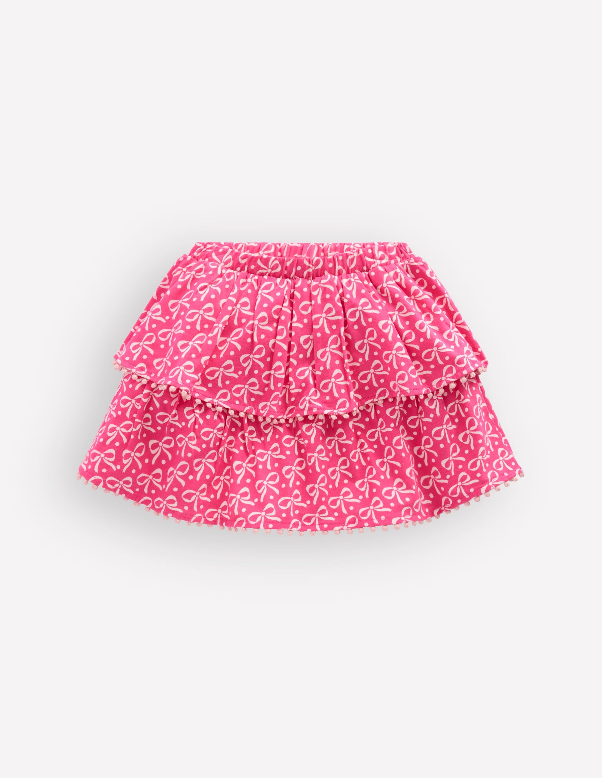Jersey-Skort mit Rüschen-Rosa Schleife - Image 1