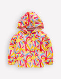 Sweat à capuche décontracté en éponge-Motif Sunburst ivoire