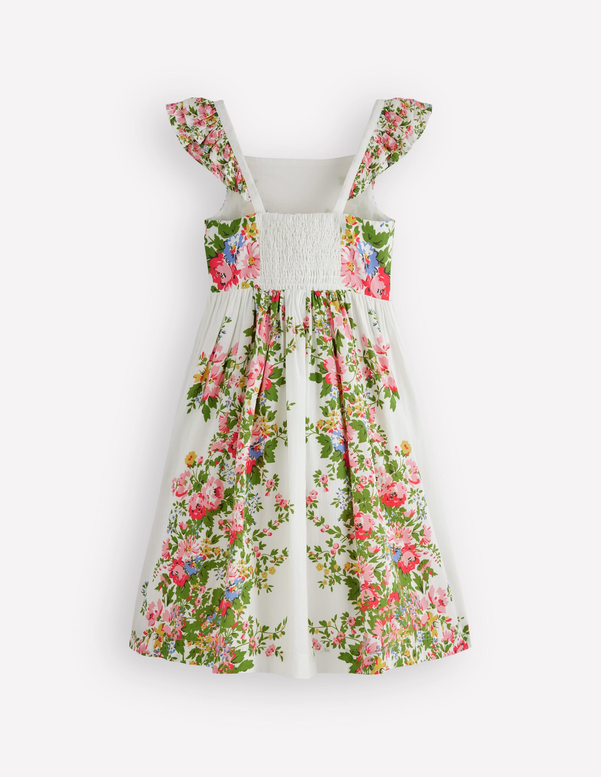 Annalisa Sommerkleid zum Herumwirbeln-Sanftes Naturweiß Blumenmuster - Image 2