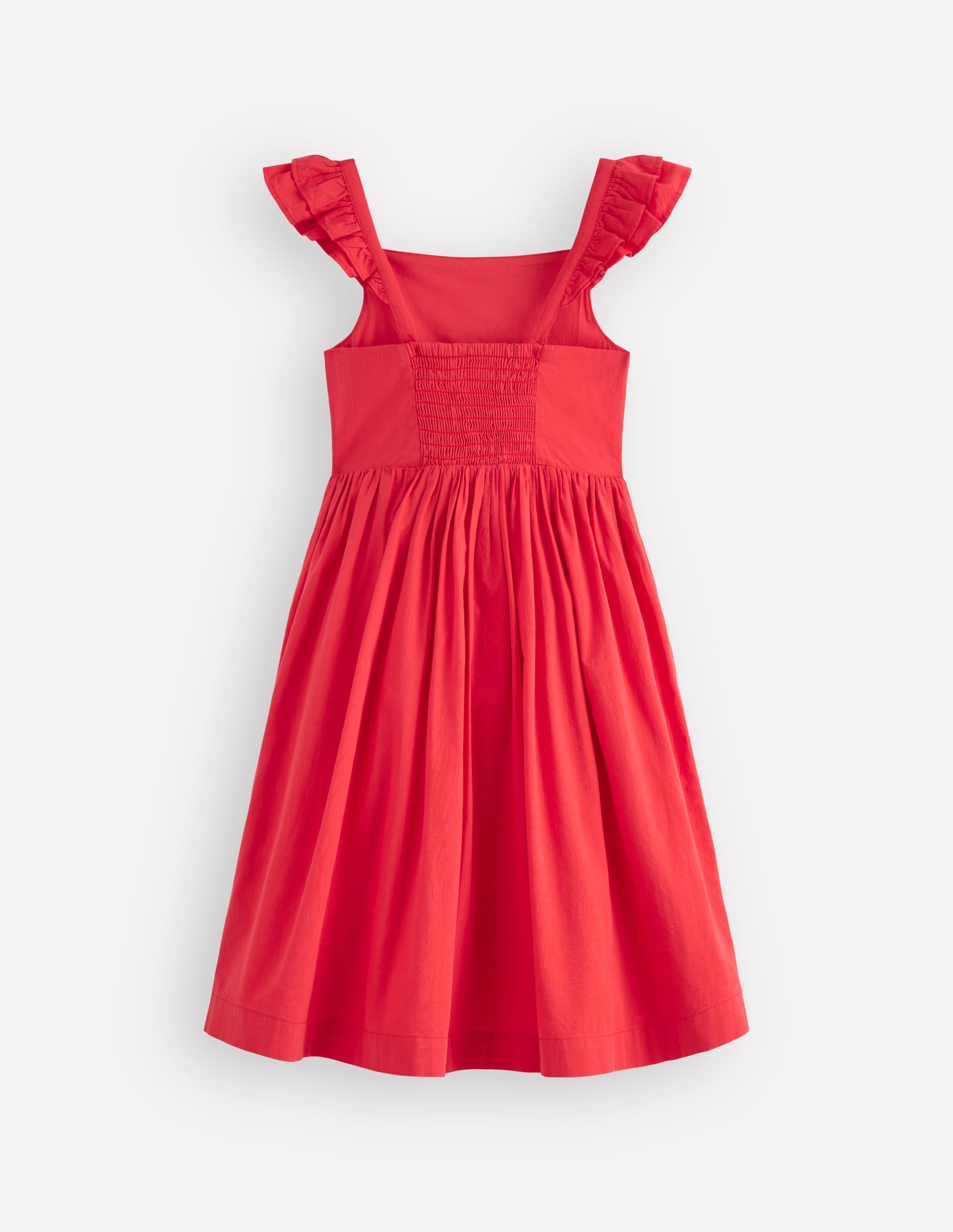 Annalisa Sommerkleid zum Herumwirbeln-Intensives Rot Stickerei - Image 2