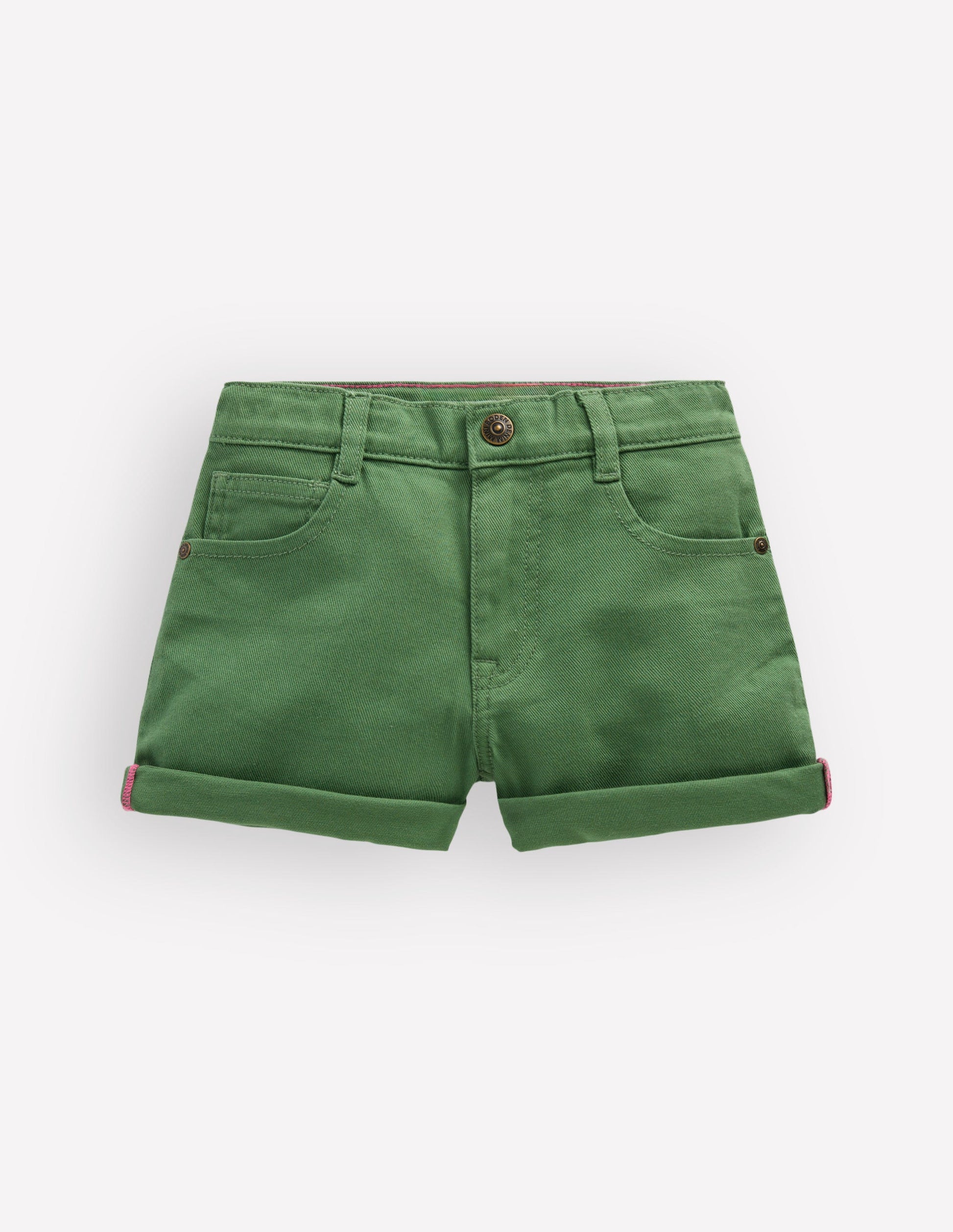 Jeansshorts-Dunkles Teichgrün-1