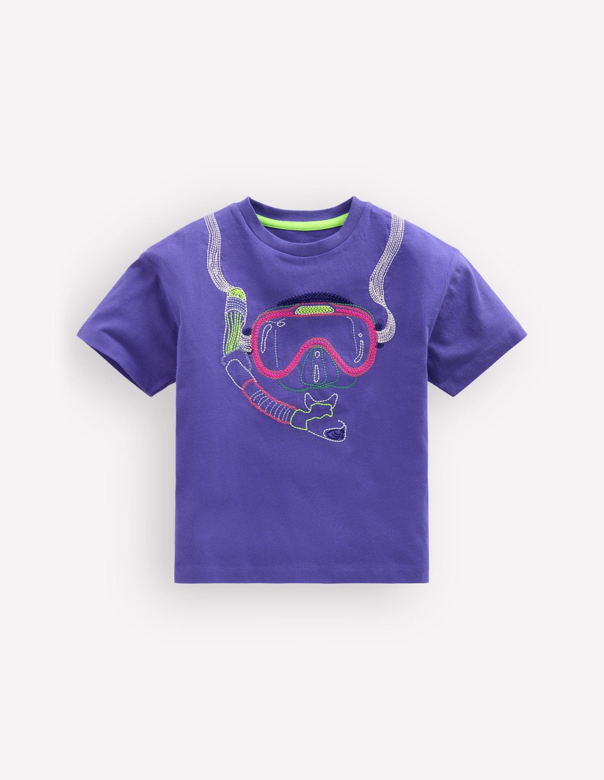 Lockeres T-Shirt mit Applikation-Blauregen Schnorchel-1