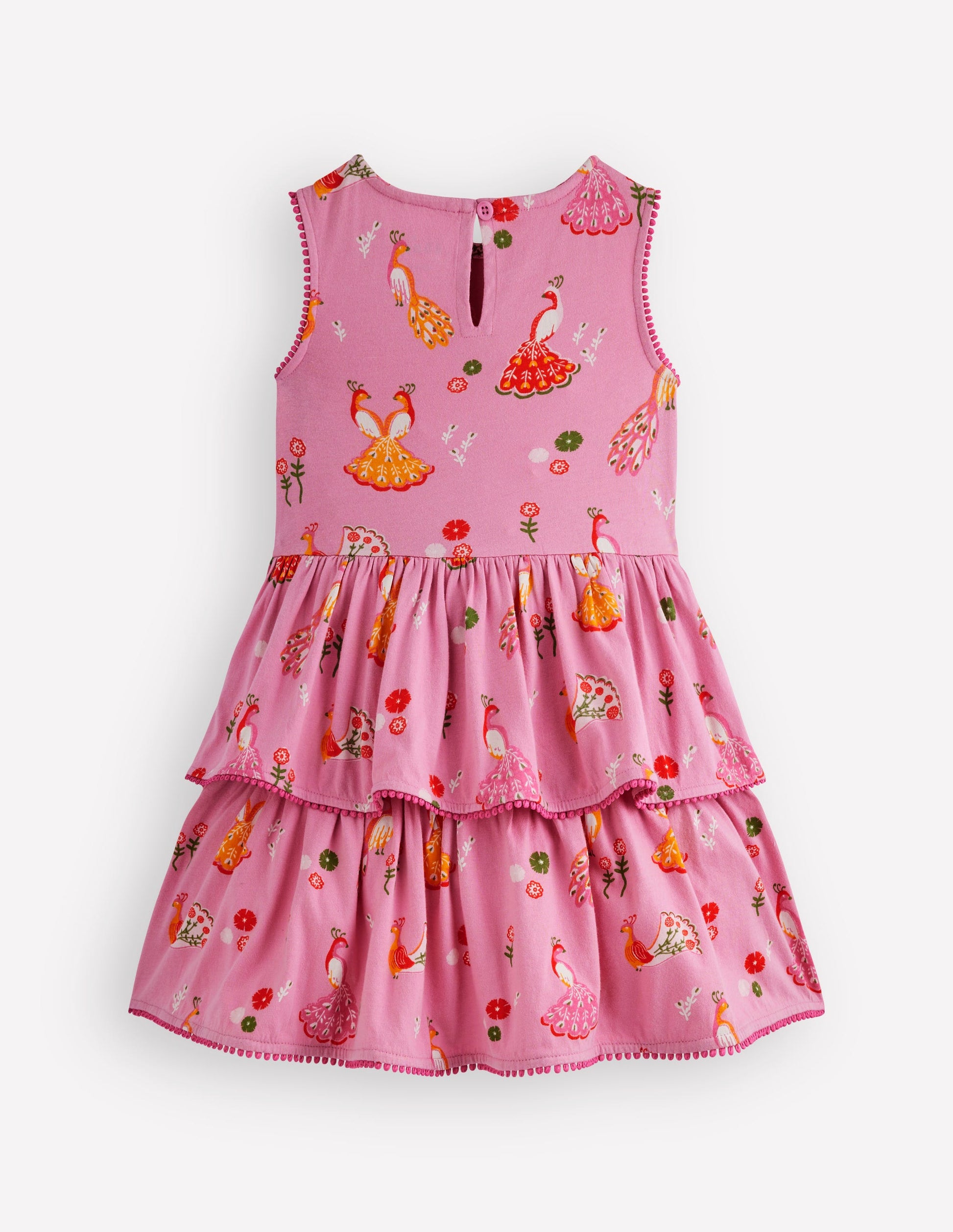 Gestuftes Jersey-Sommerkleid-Pfau-2