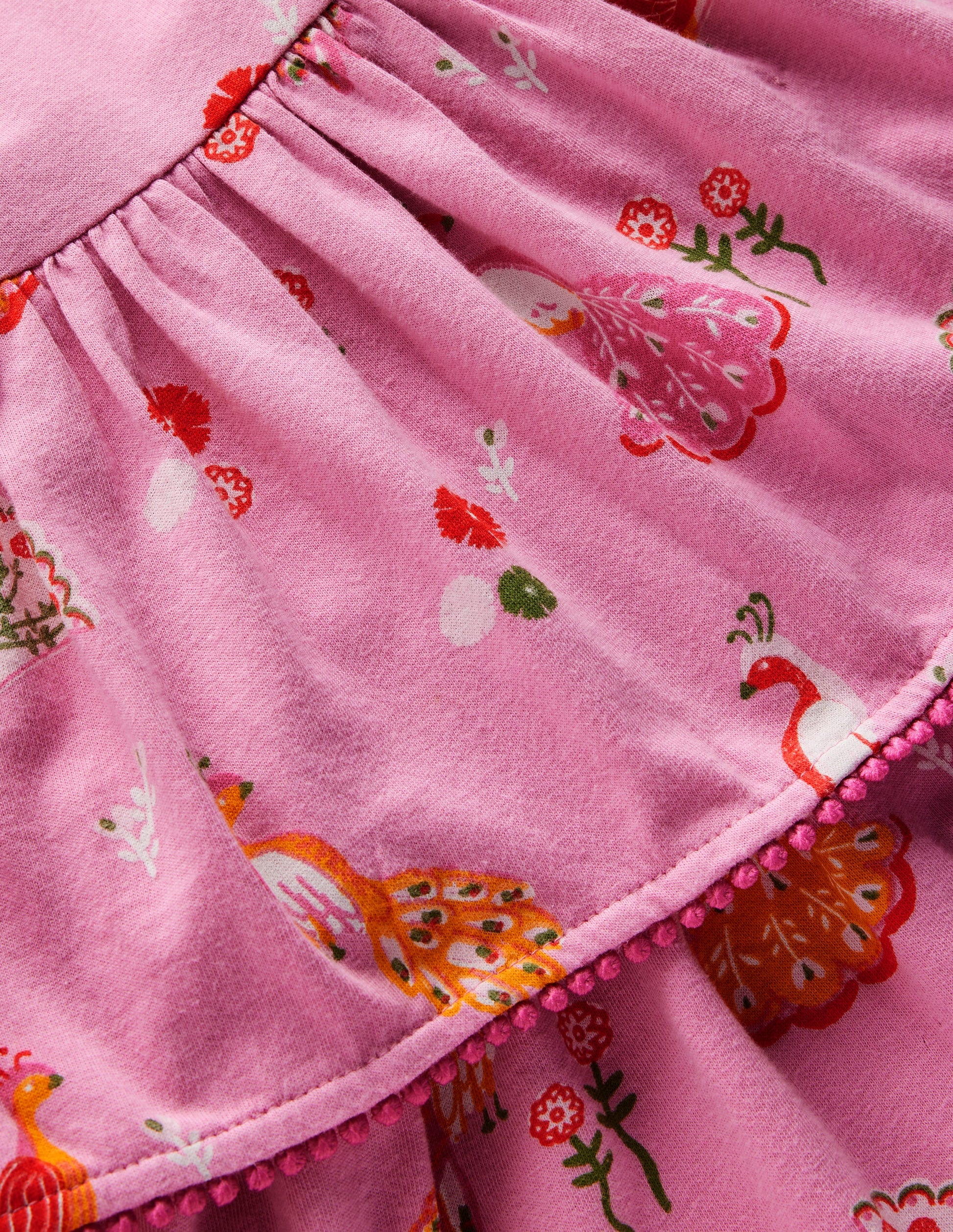 Gestuftes Jersey-Sommerkleid-Pfau-3