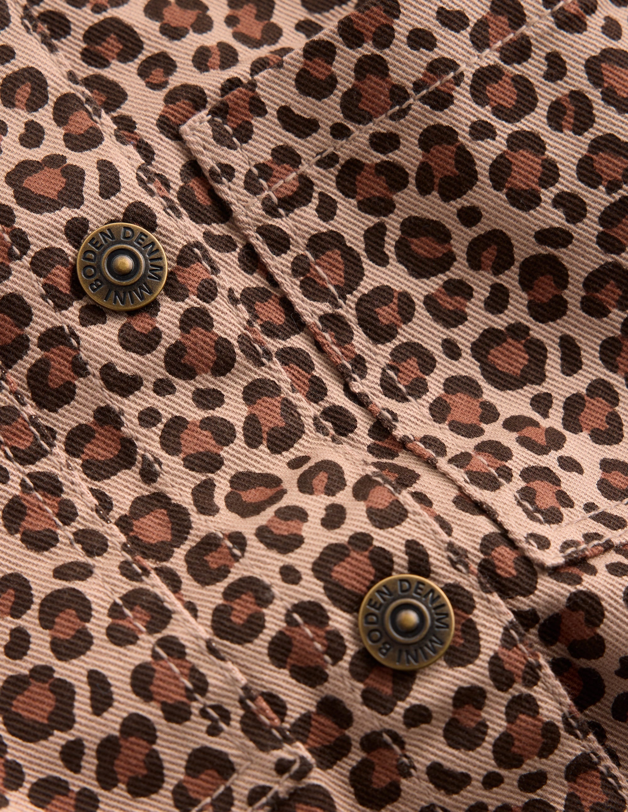 Denim-Hemdblusenkleid-Mohair, Leopardenmuster - Image 3