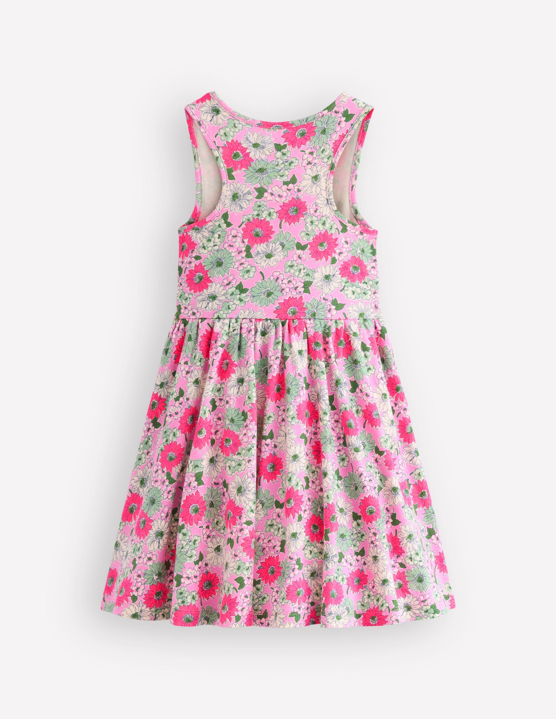 Tellerkleid aus Jersey-Pink Geblümt-6