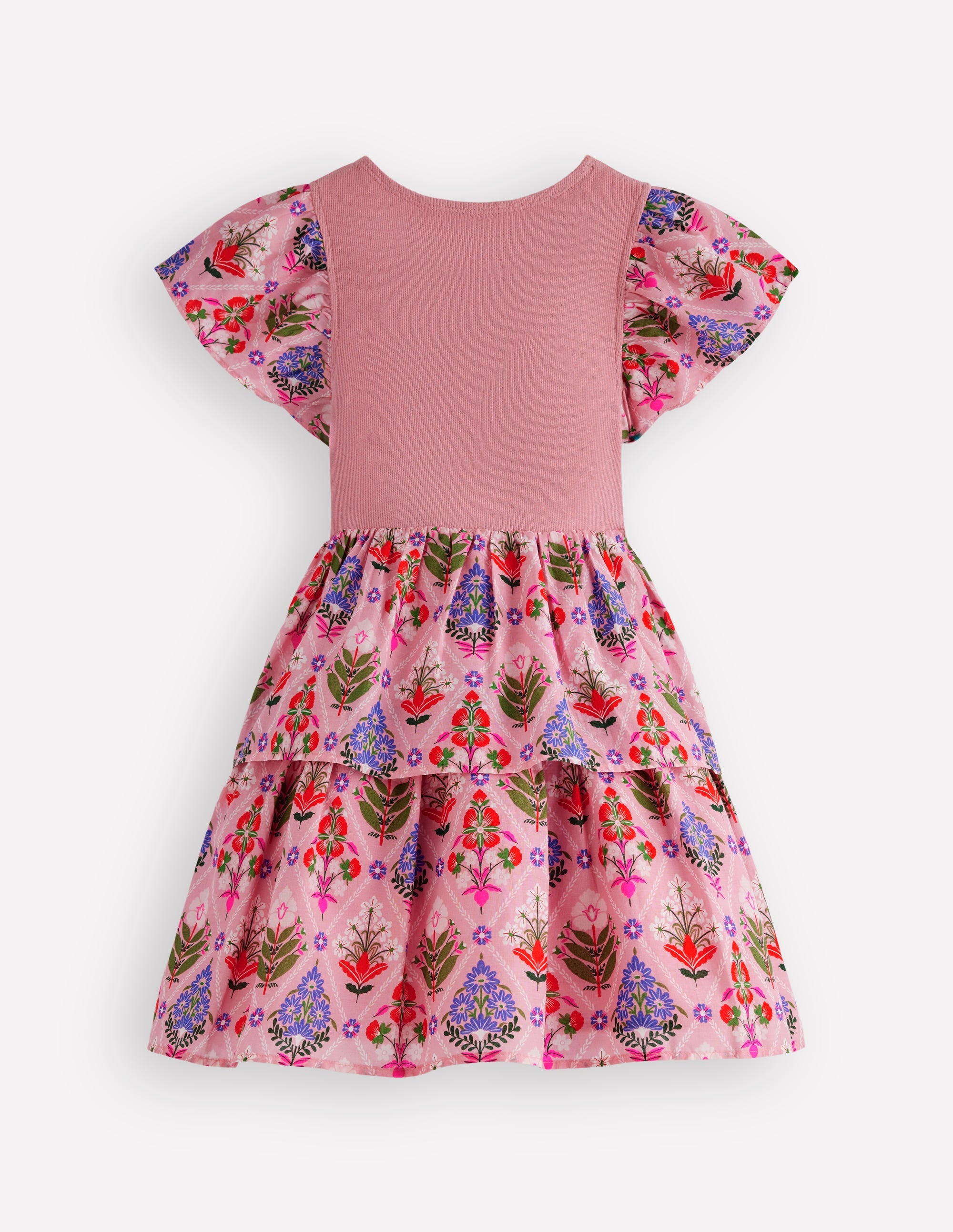 Kleid zum Herumwirbeln mit gewebten Elementen-Bunt Diamant Blumenmuster - Image 2