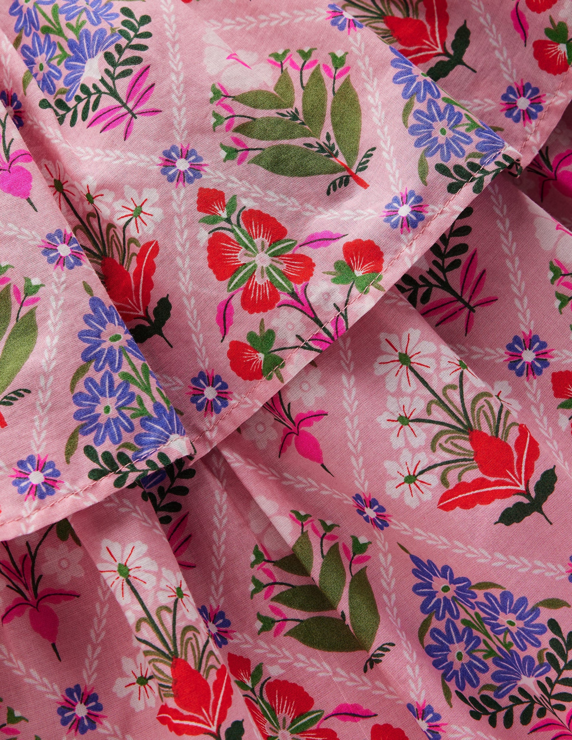 Kleid zum Herumwirbeln mit gewebten Elementen-Bunt Diamant Blumenmuster-3