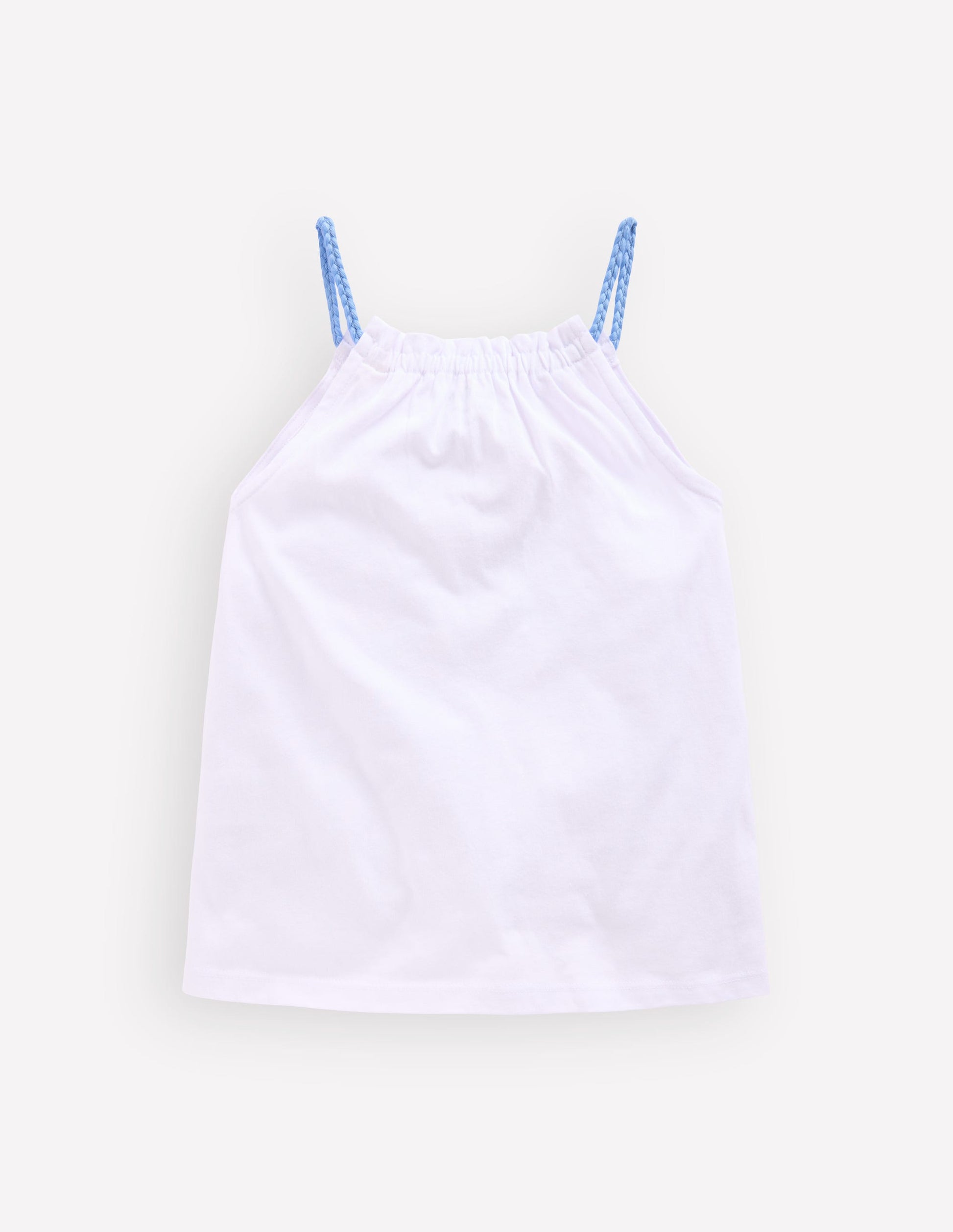 Top mit geflochtenen Trägern und Stickerei-Weiß Stickerei-2