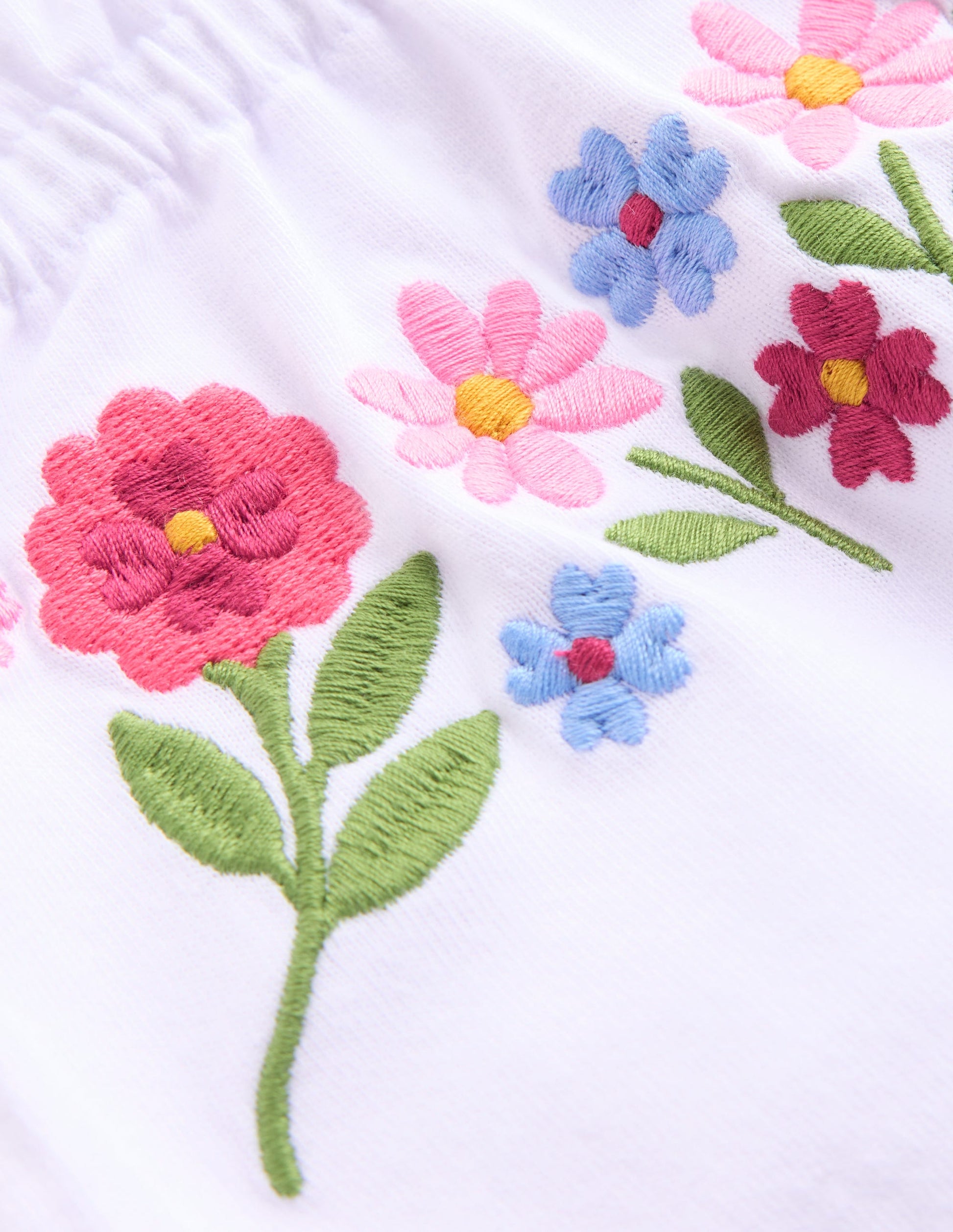 Top mit geflochtenen Trägern und Stickerei-Weiß Stickerei-3