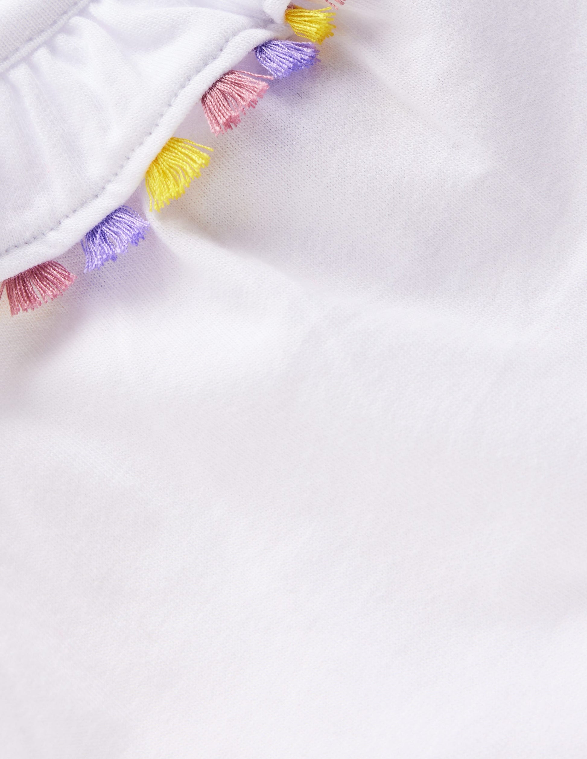 Neckholder-Oberteil mit Rüschenausschnitt-Weiß-3