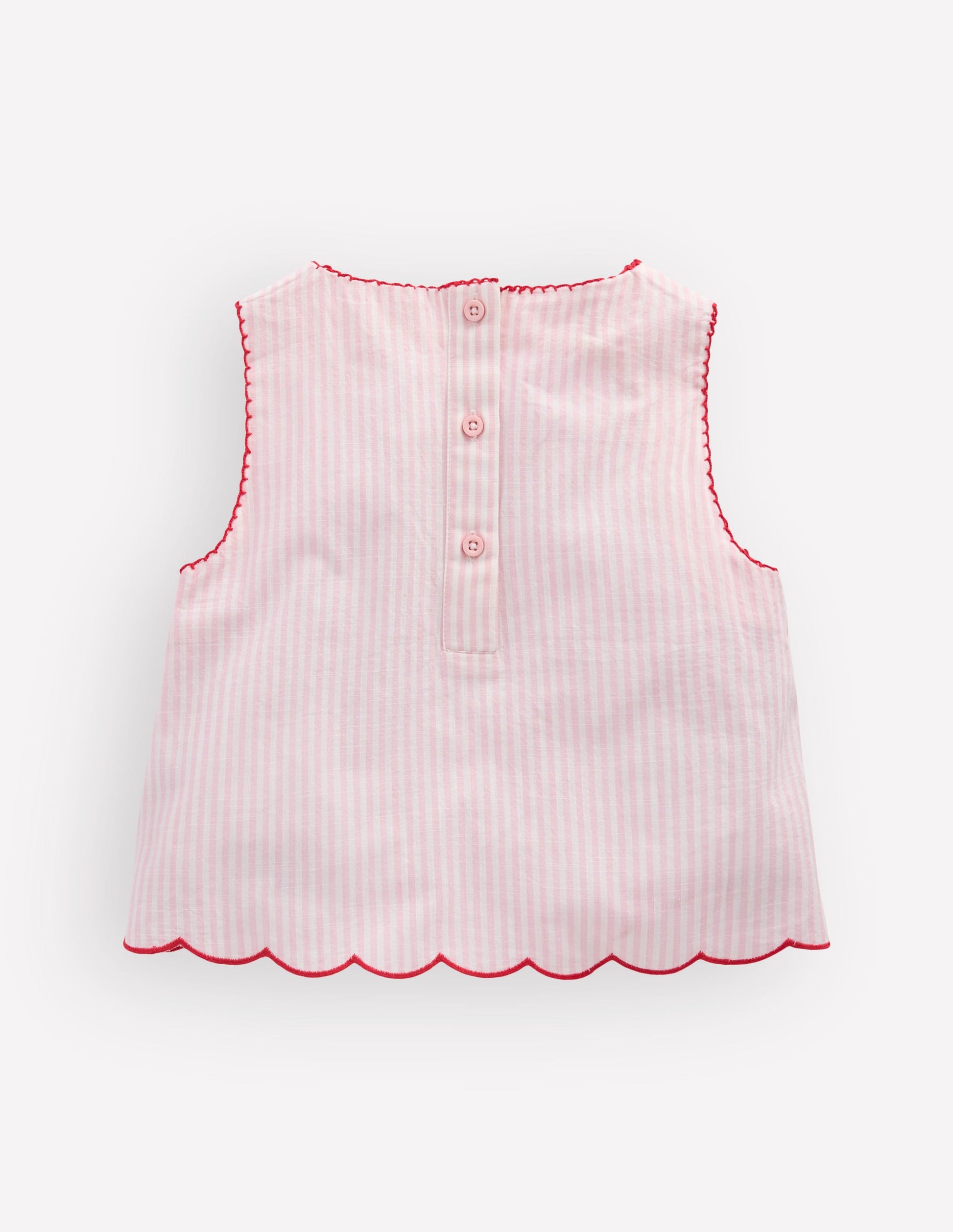 Gewebtes Top zum Überwerfen-Kreiderosa/Naturweiß Blumenmuster-2