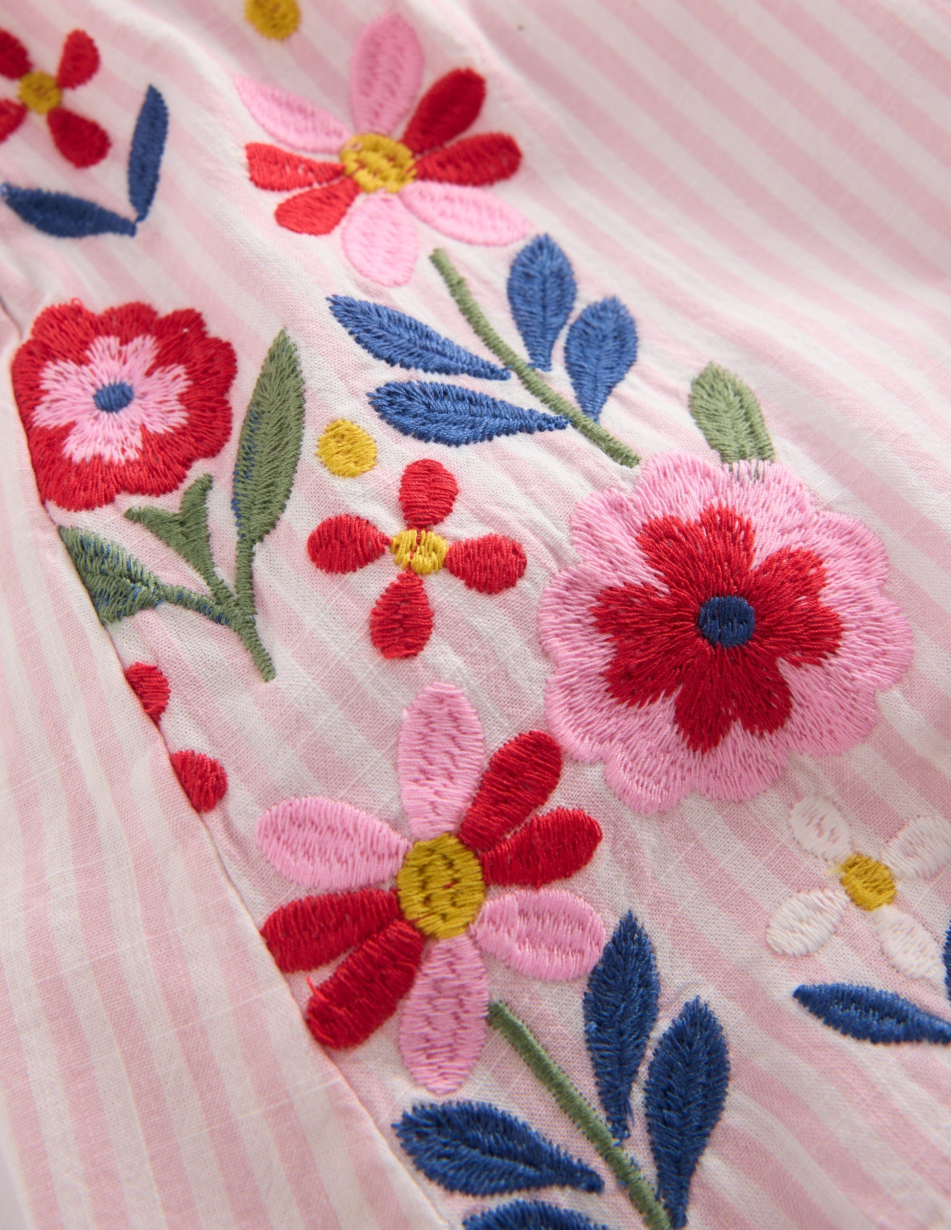 Gewebtes Top zum Überwerfen-Kreiderosa/Naturweiß Blumenmuster-3