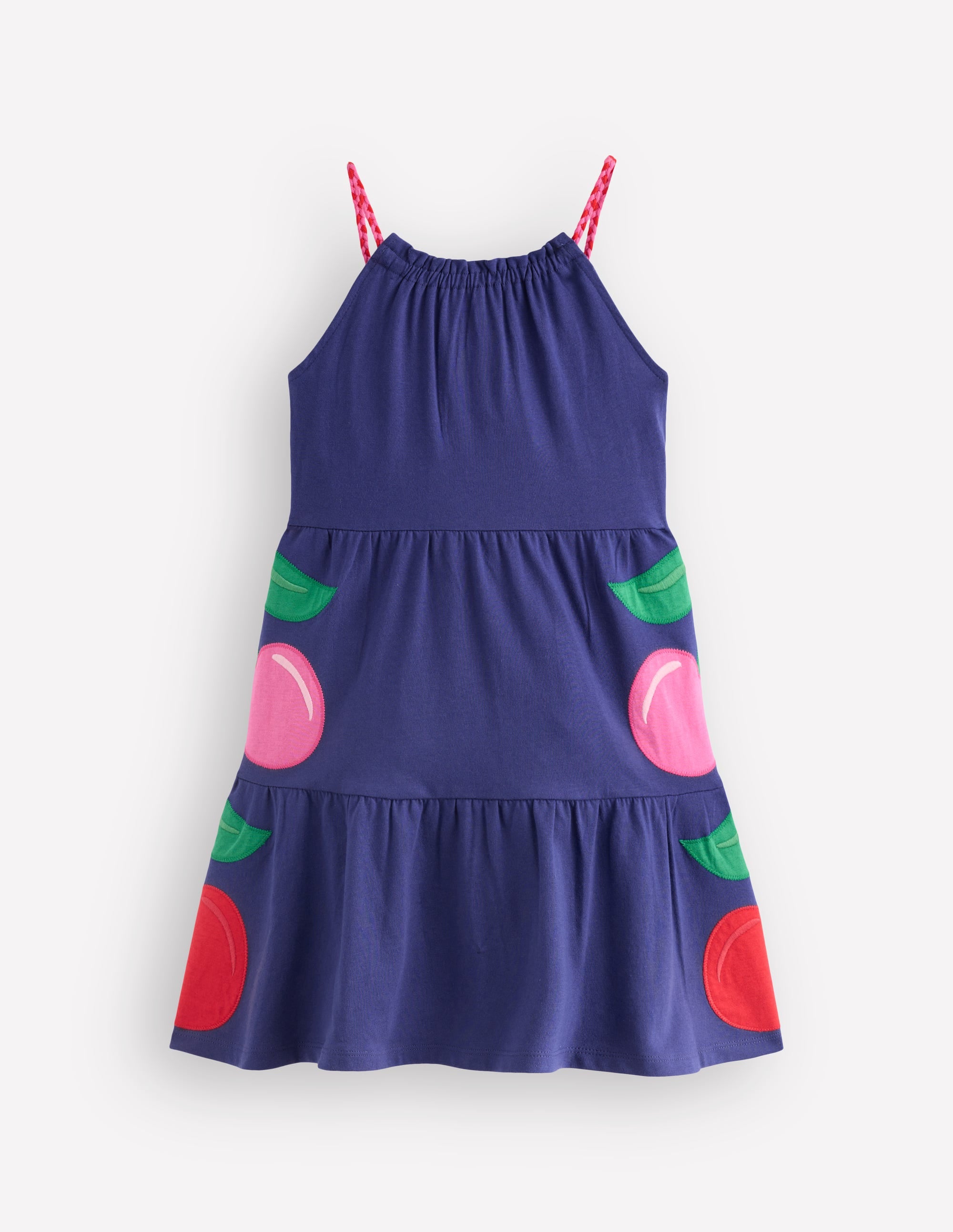 Enola Jerseykleid mit Applikation-Steuerbordblau Riesenkirschen - Image 3