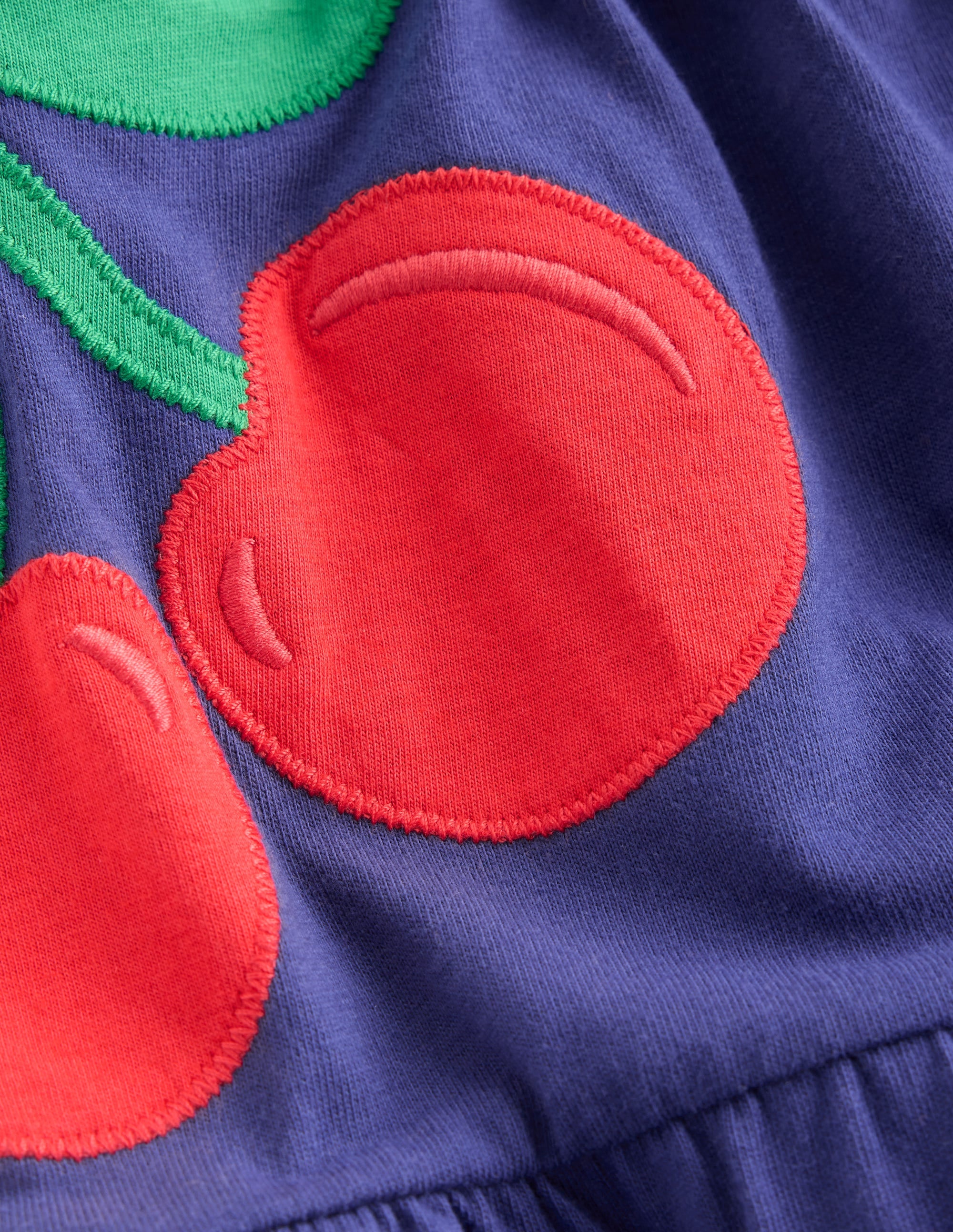 Enola Jerseykleid mit Applikation-Steuerbordblau Riesenkirschen - Image 4