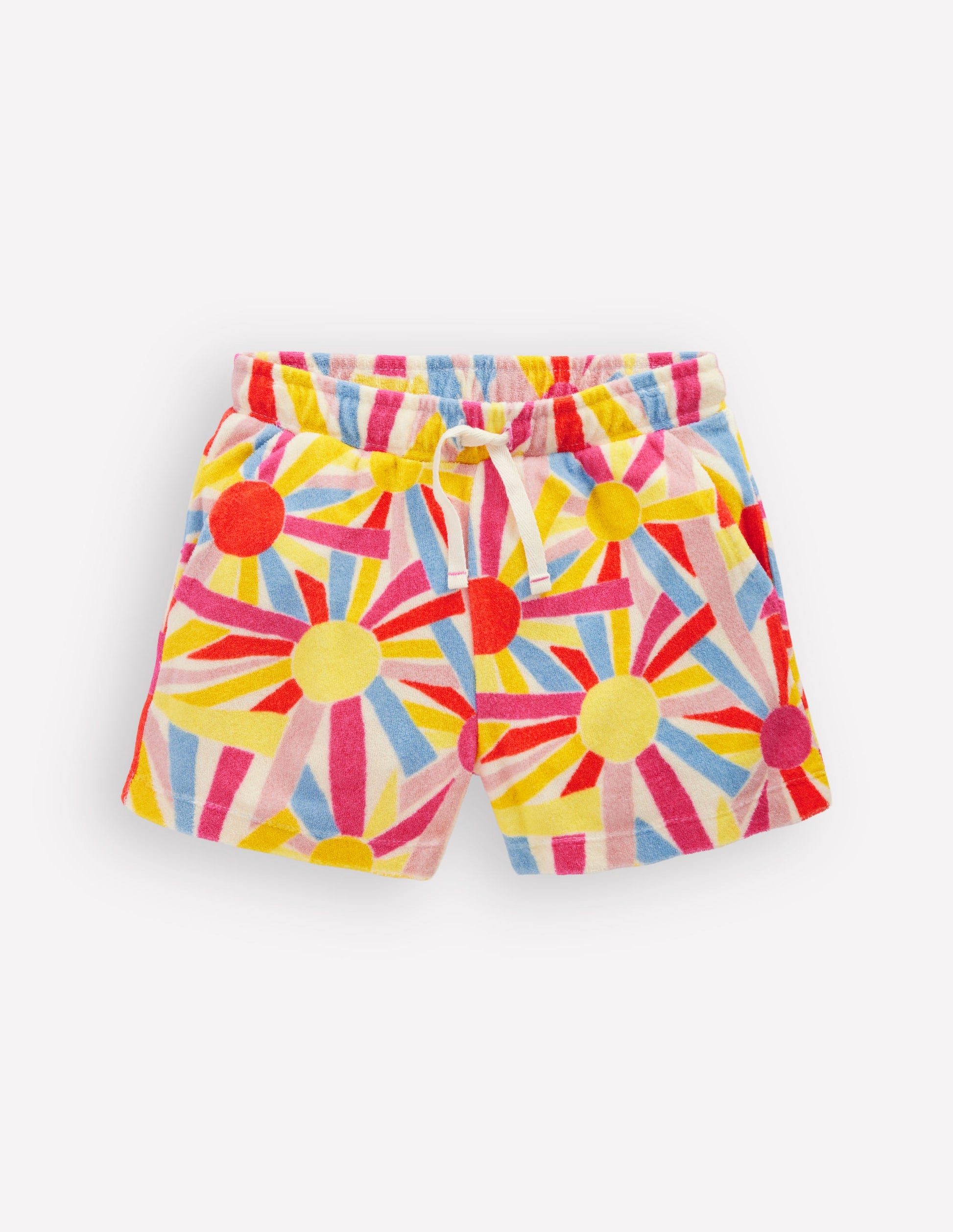Frottee-Shorts mit aufgesetzten Taschen-Sanftes Naturweiß Sonnen-2
