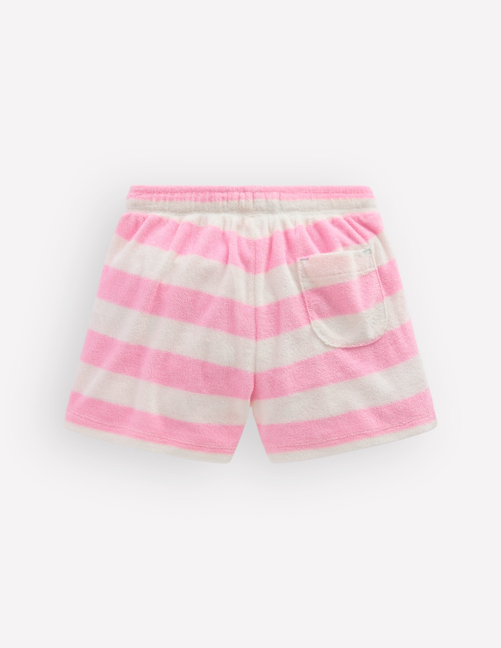Frottee-Shorts mit aufgesetzten Taschen-Frühlingsblüte Rosa Streifen - Image 4