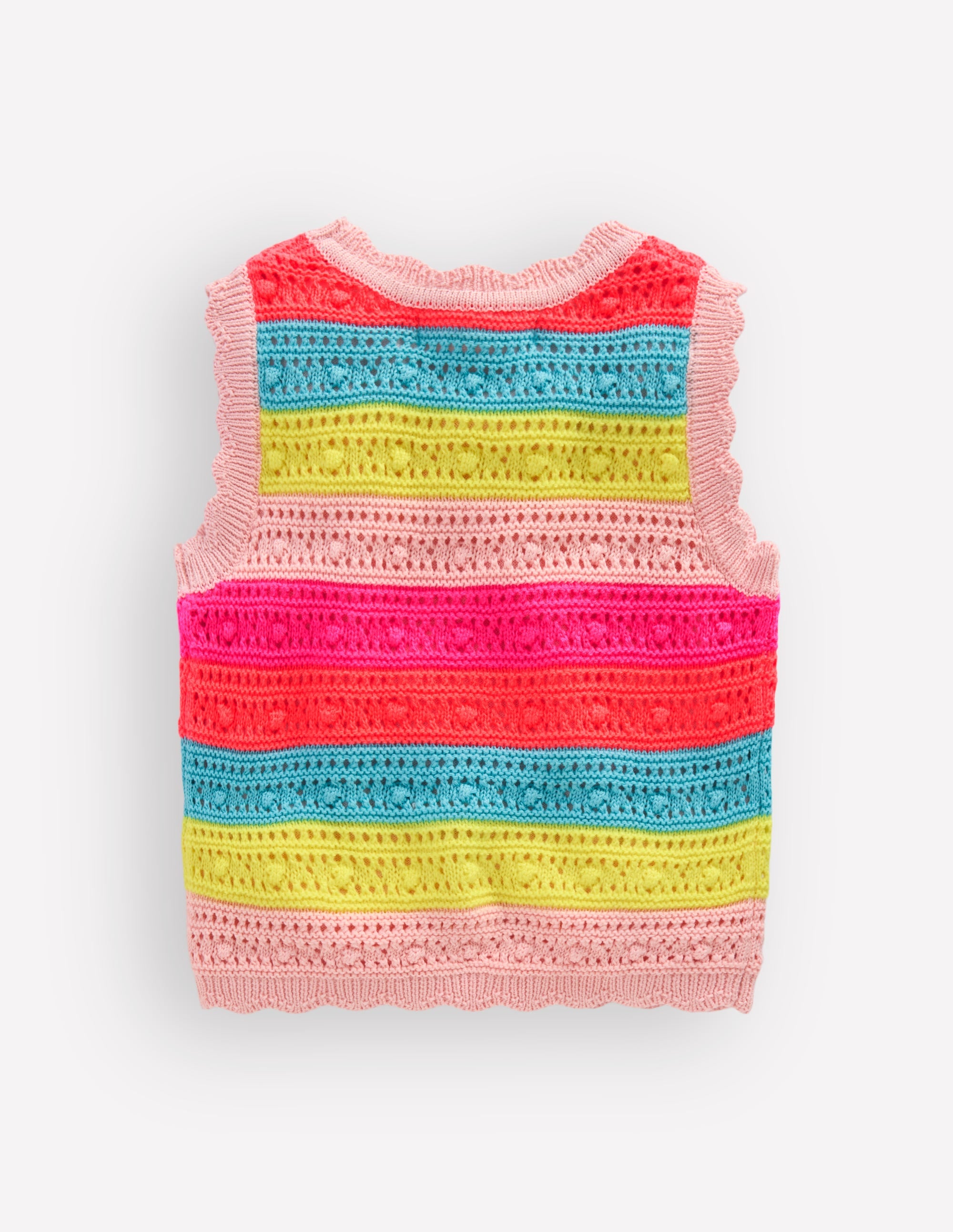 Débardeur en maille pointelle-Rayures Fluo - Image 2