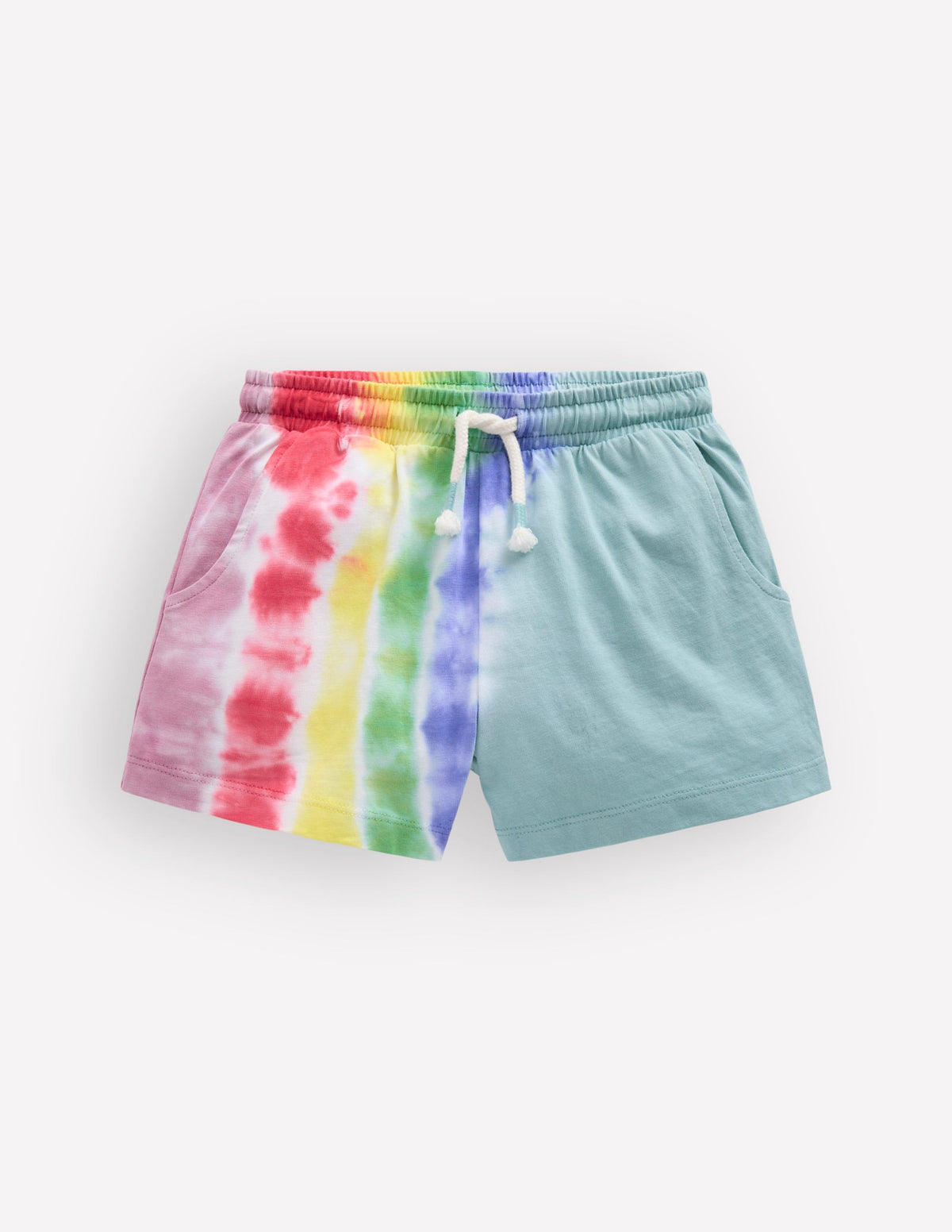 Shorts mit Batikmuster und Logo-Morgenblau Regenbogen - Image 1