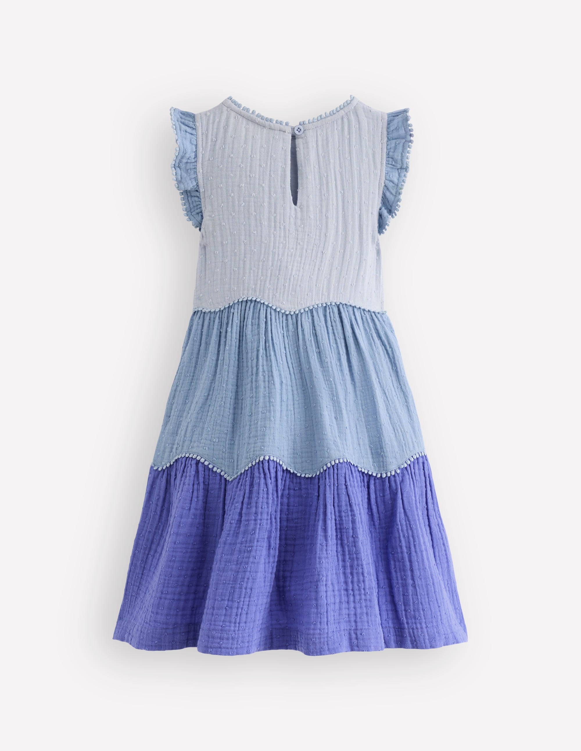Robe tournoyante double-étoffe-Bleu Myosotis - Image 2