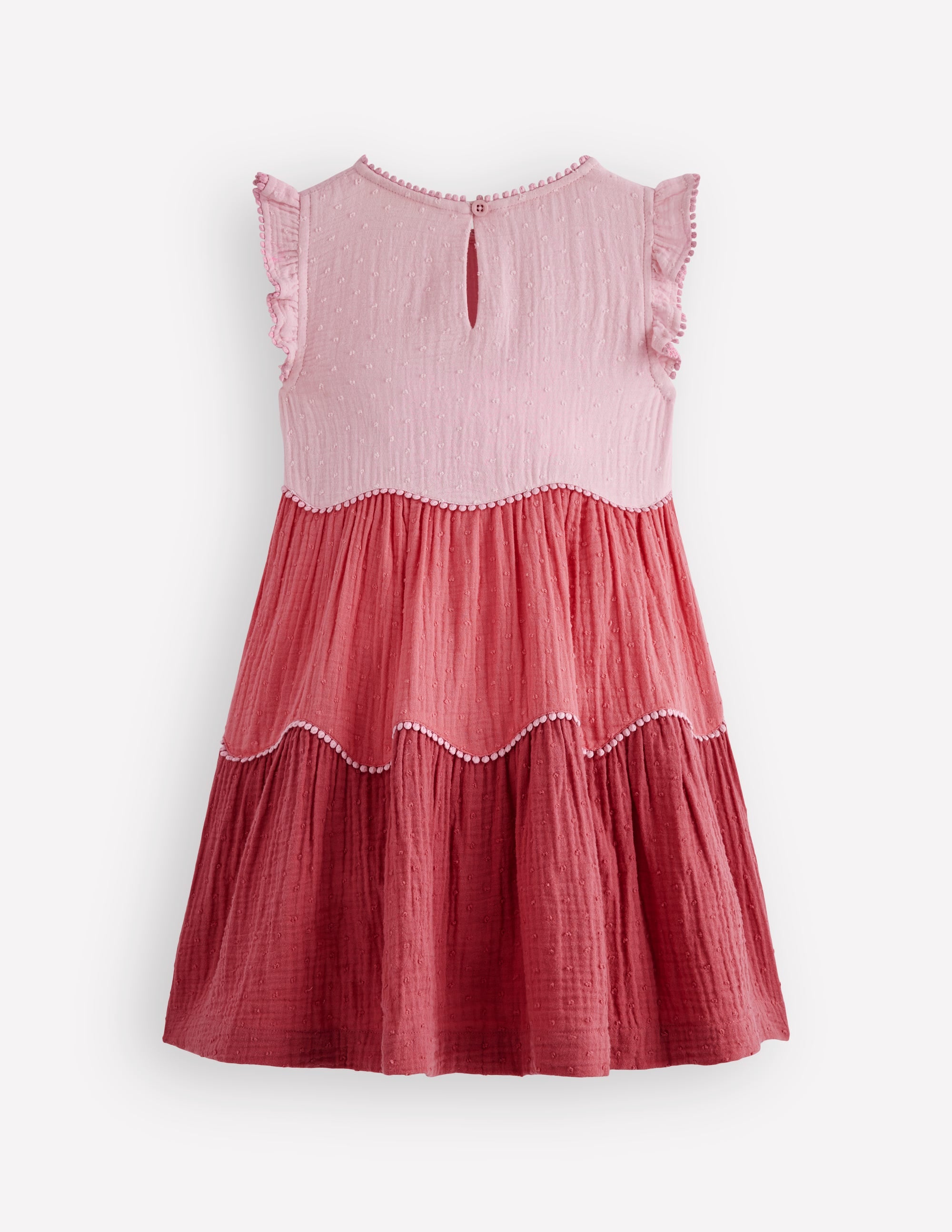 Robe tournoyante double-étoffe-Colourblock fleur printanière - Image 2