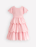 Kleid für besondere Anlässe mit Blumensaum-ROSA