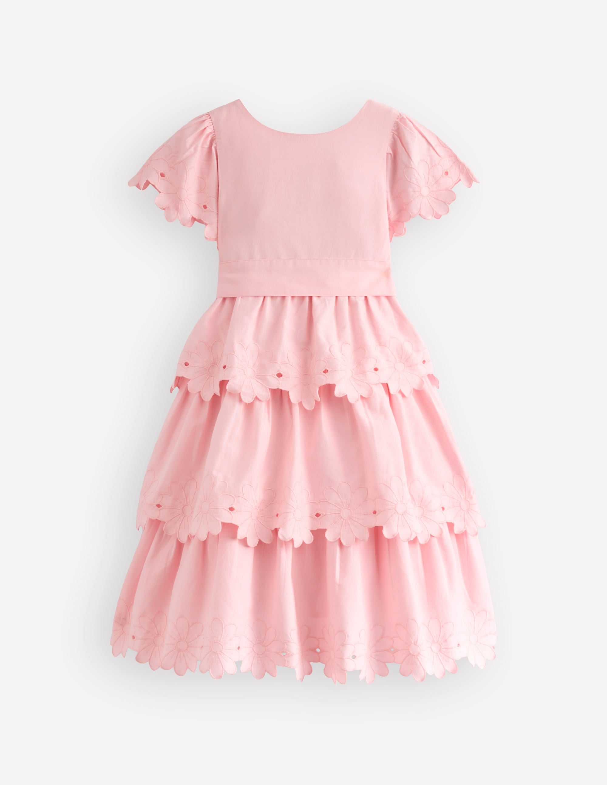 Kleid für besondere Anlässe mit Blumensaum-ROSA - Image 1