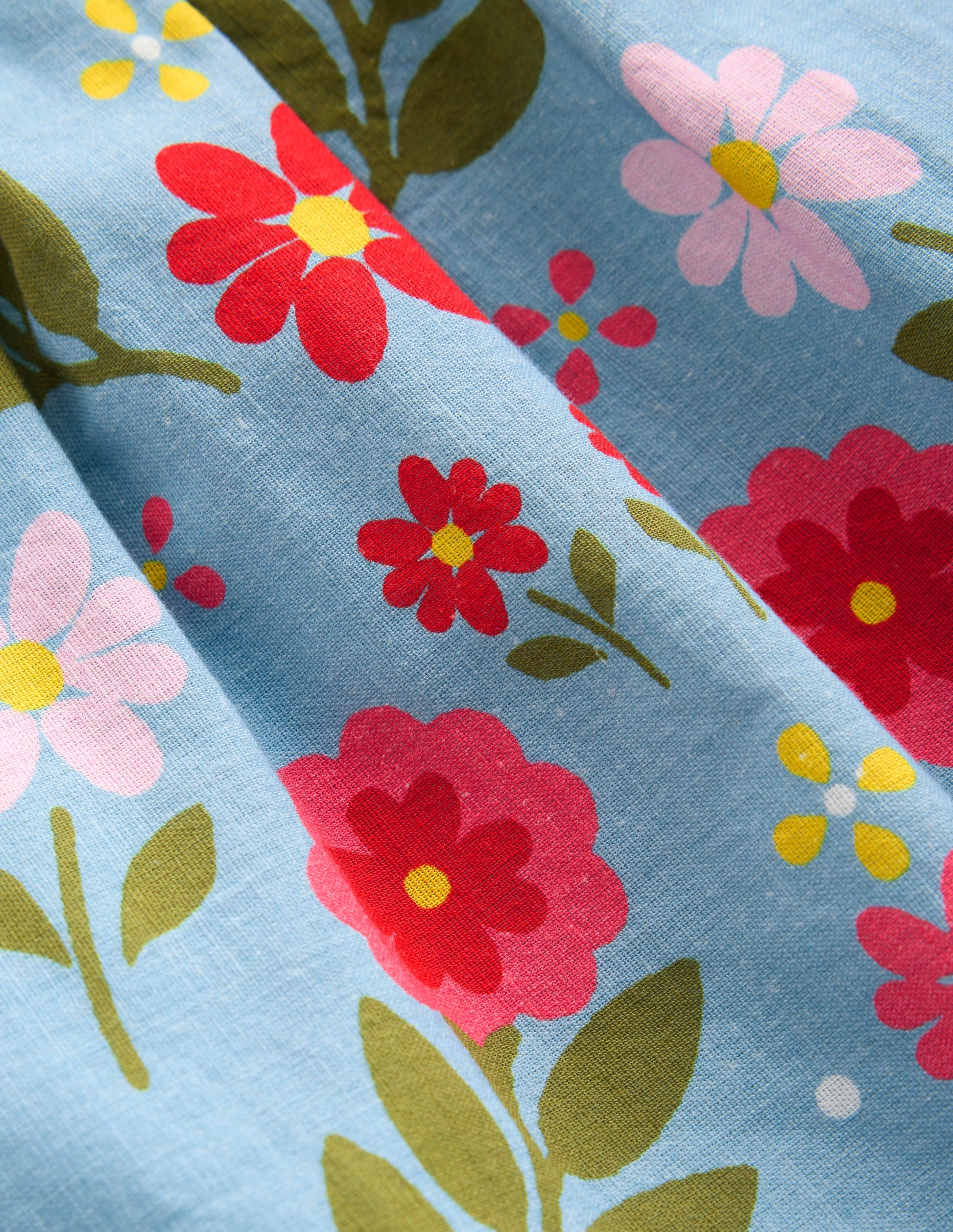 Ruffle Strap Sundress-Vintage Blue Floral Placement-4