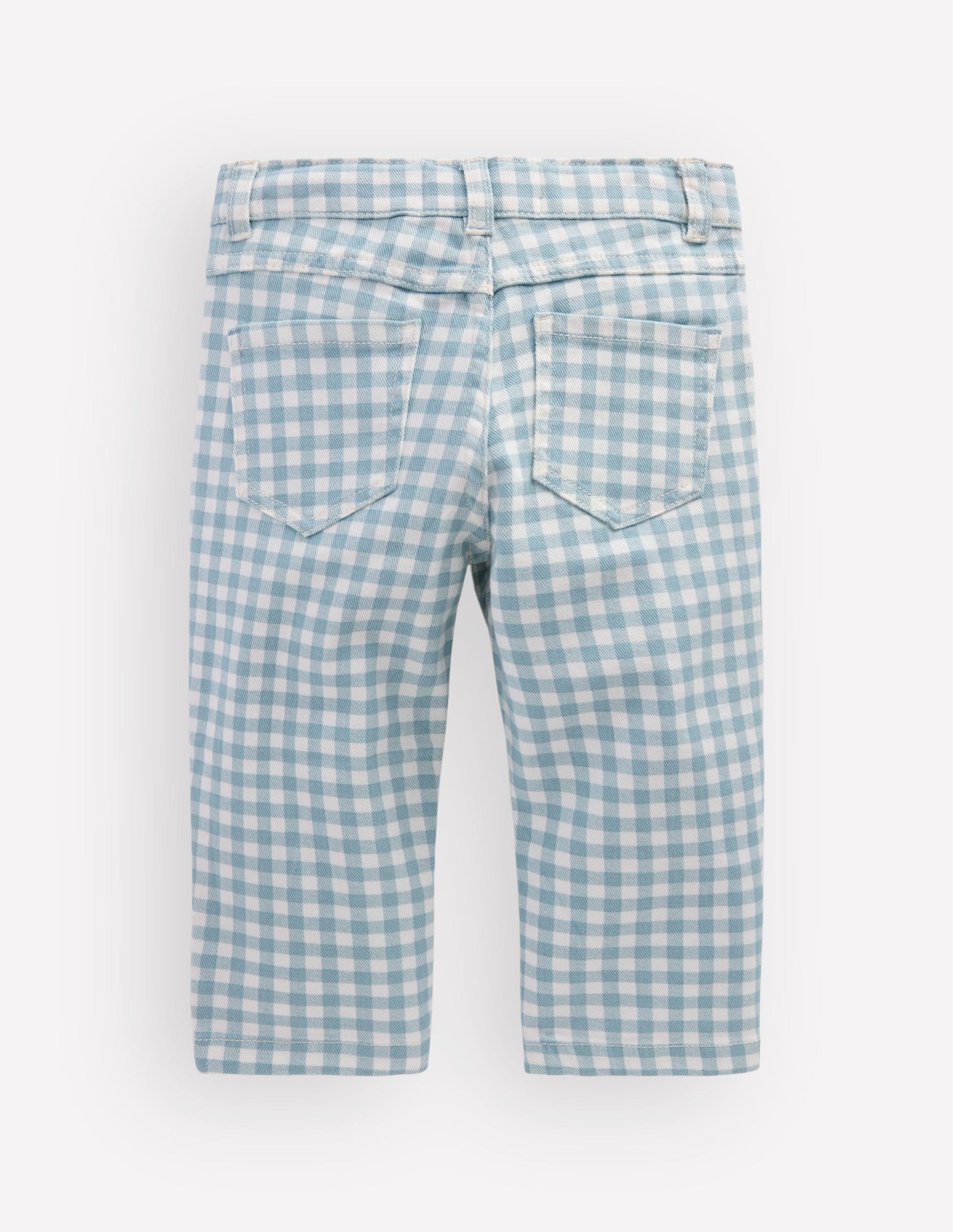 Caprihose-Blau Karo-5