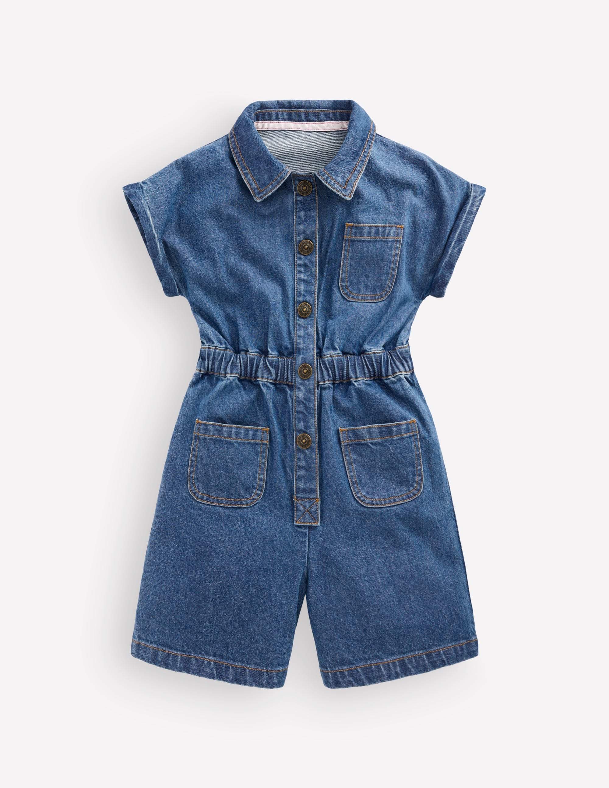 Bestickter Spielanzug-Medium Vintage Denim Bestickt - Image 1
