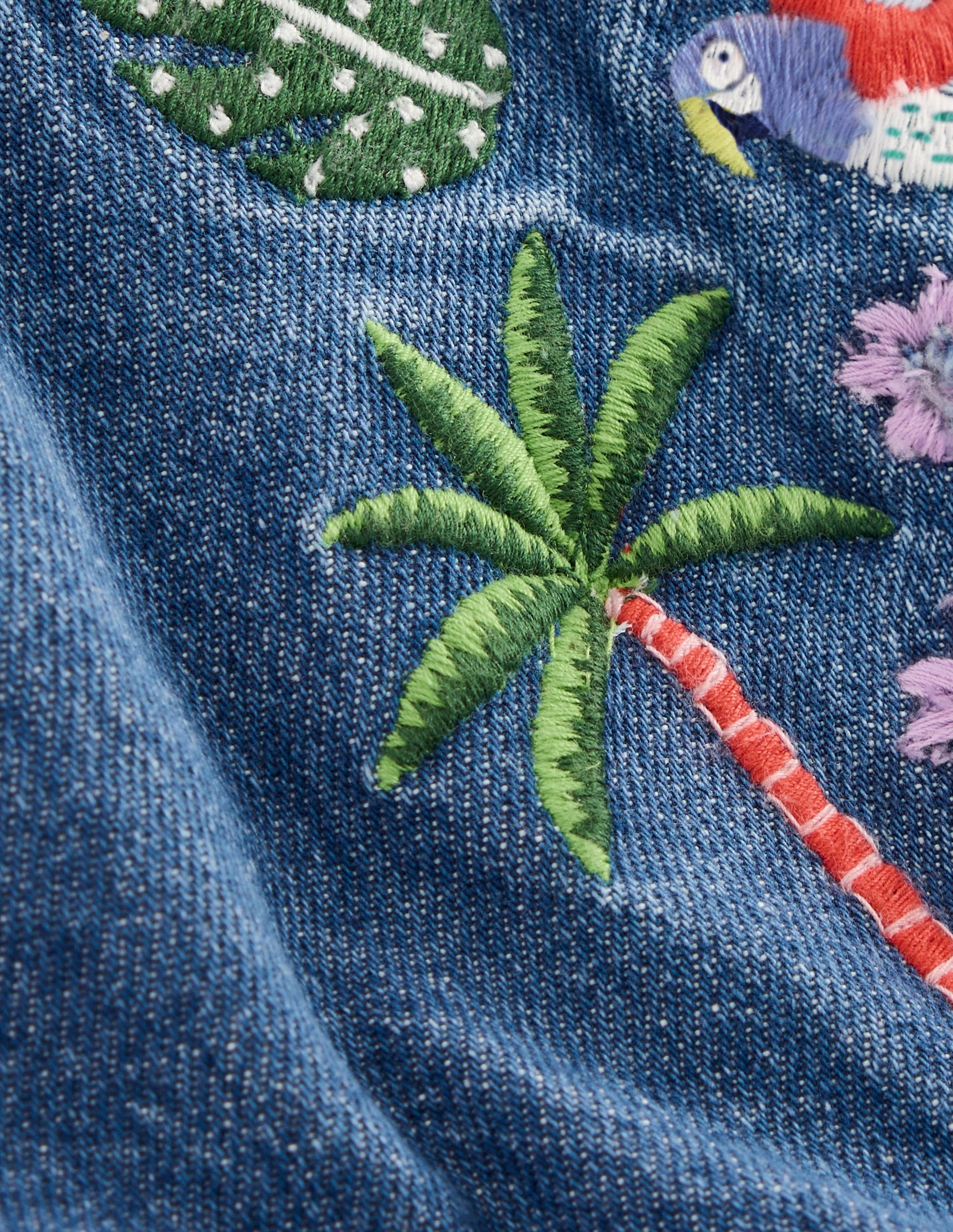 Bestickter Spielanzug-Medium Vintage Denim Bestickt-4