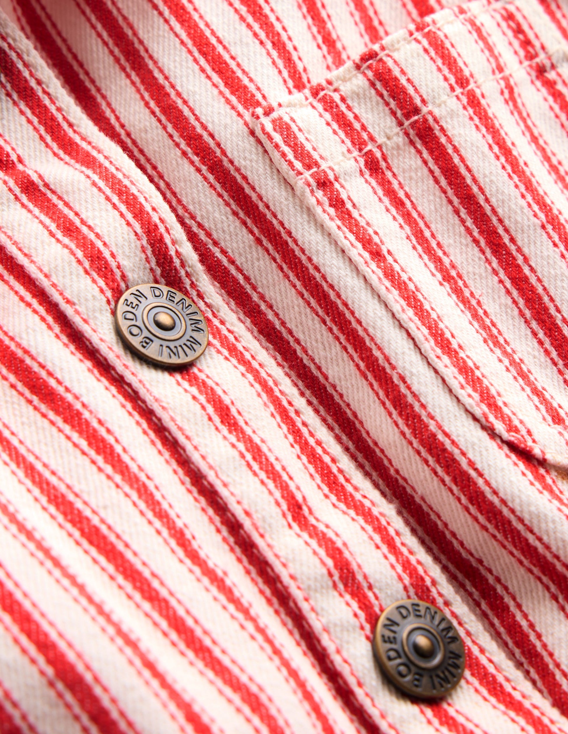 Bestickter Spielanzug-Rot mit Streifen-4