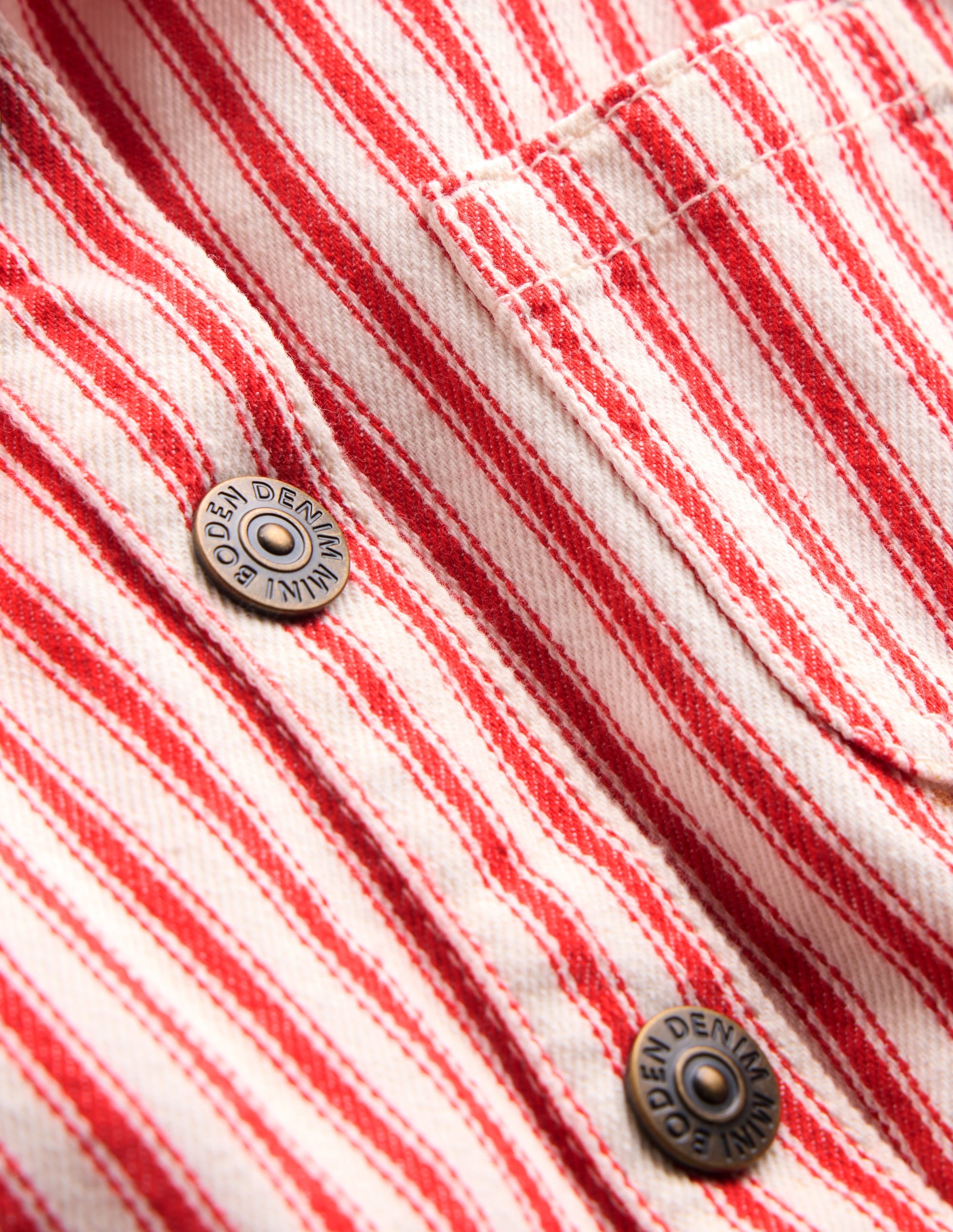 Bestickter Spielanzug-Rot mit Streifen - Image 3