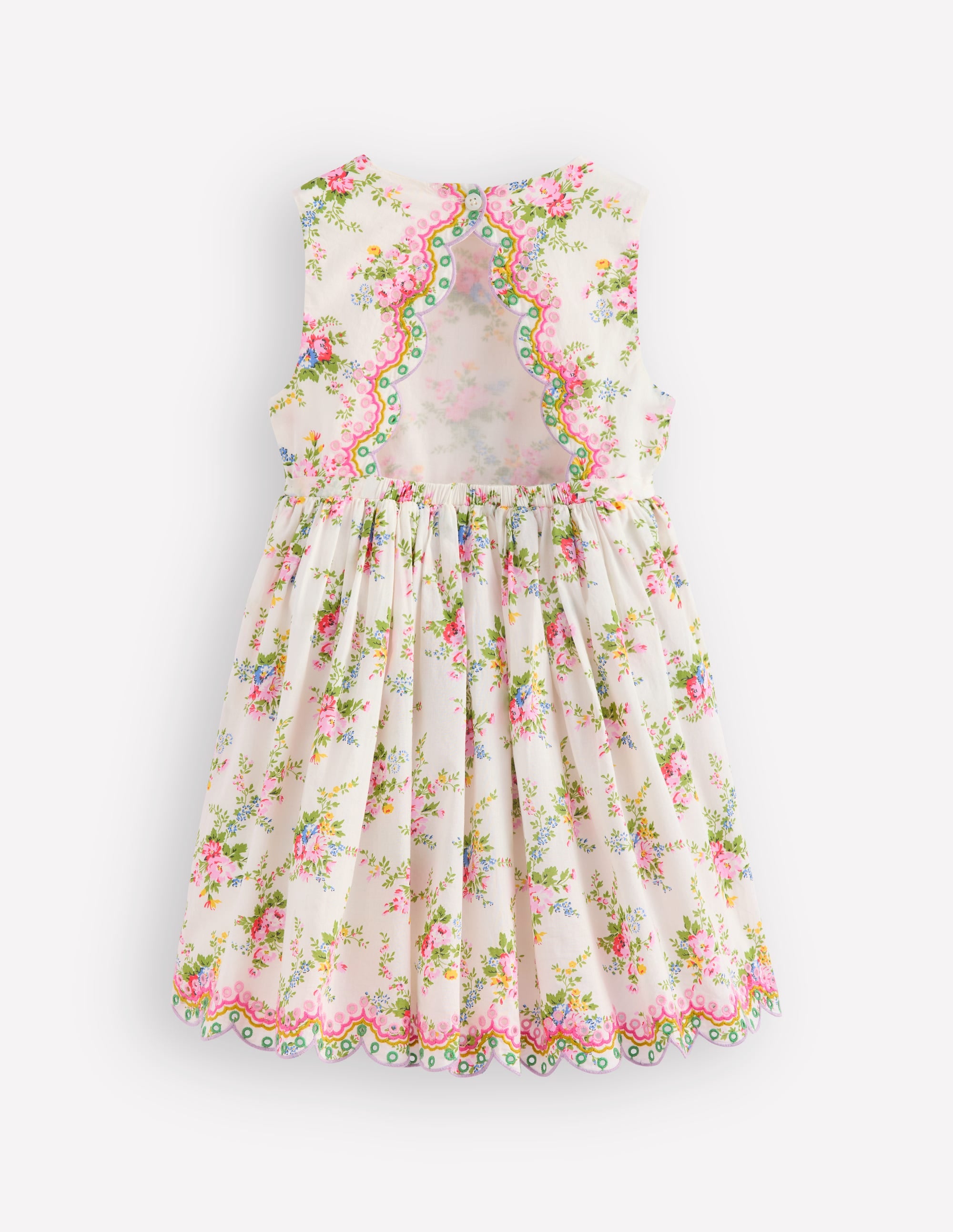 Broderie Back Detail Dress-Soft Ivory Rosa - Image 2