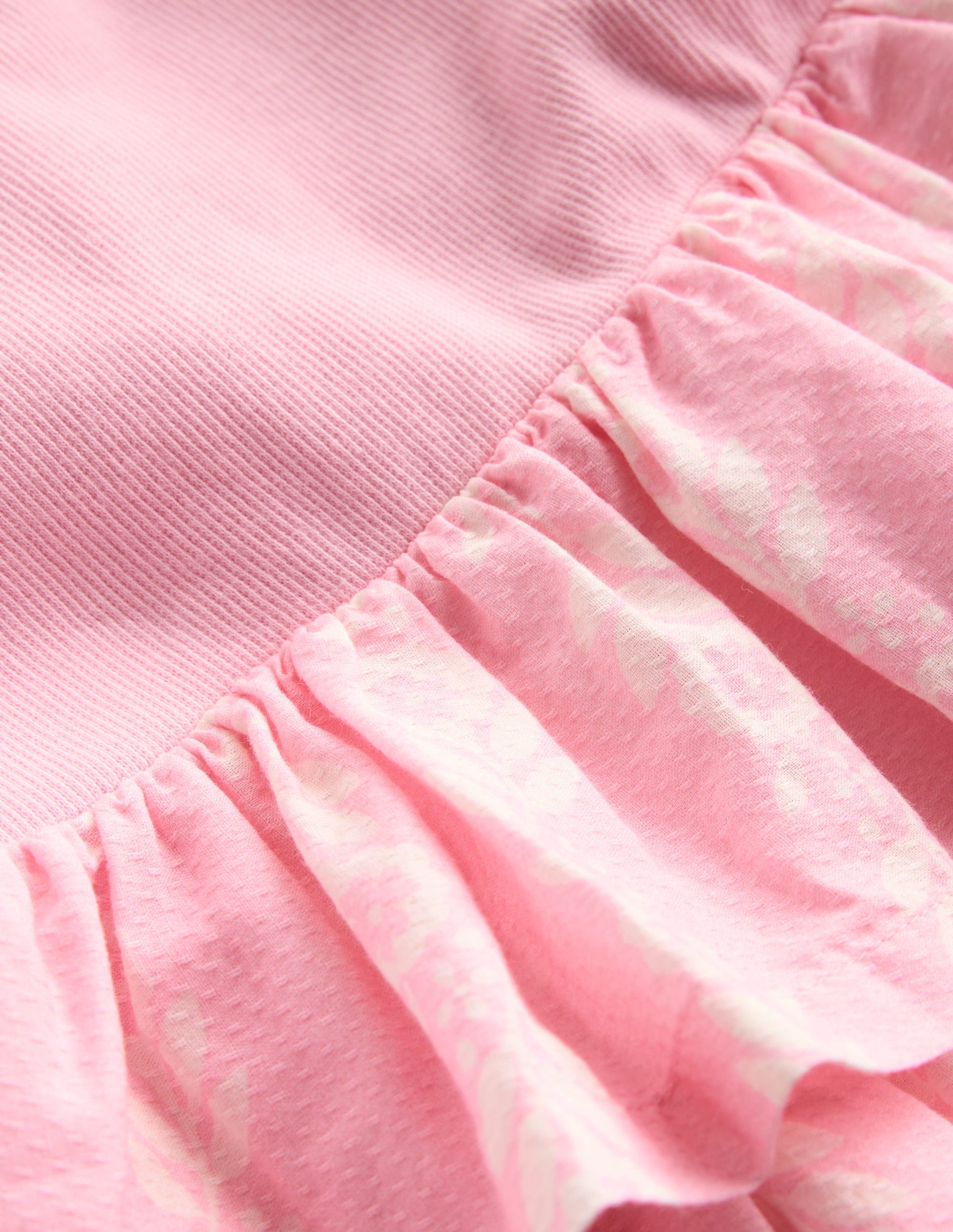 Rara Kurzärmliges Jerseykleid-Blütenrosa Blütenrebe-3