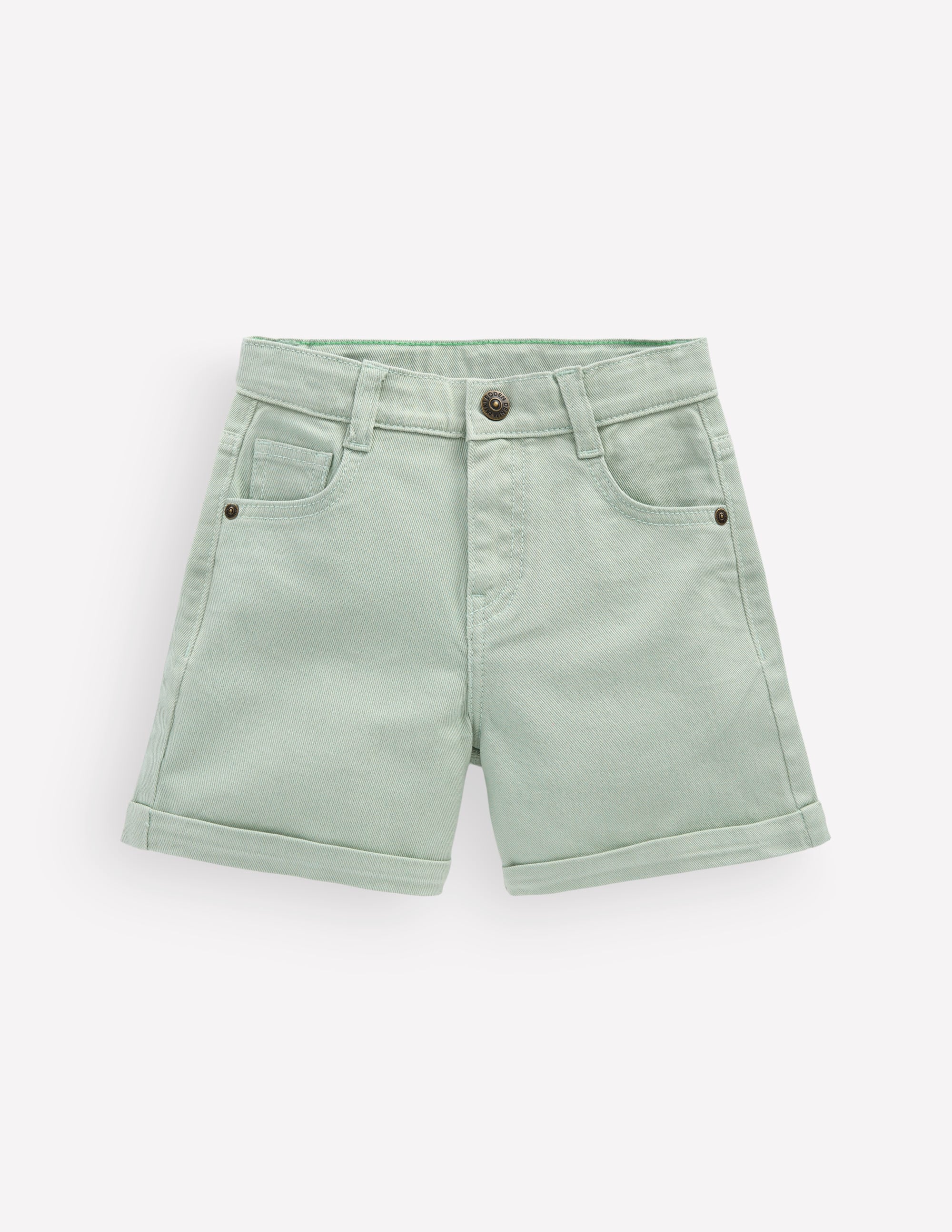 Woven Turn Back Short-Pale Green - Image 1