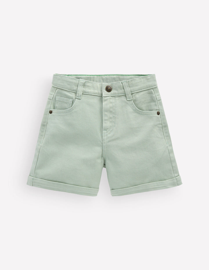 Woven Turn Back Short-Pale Green