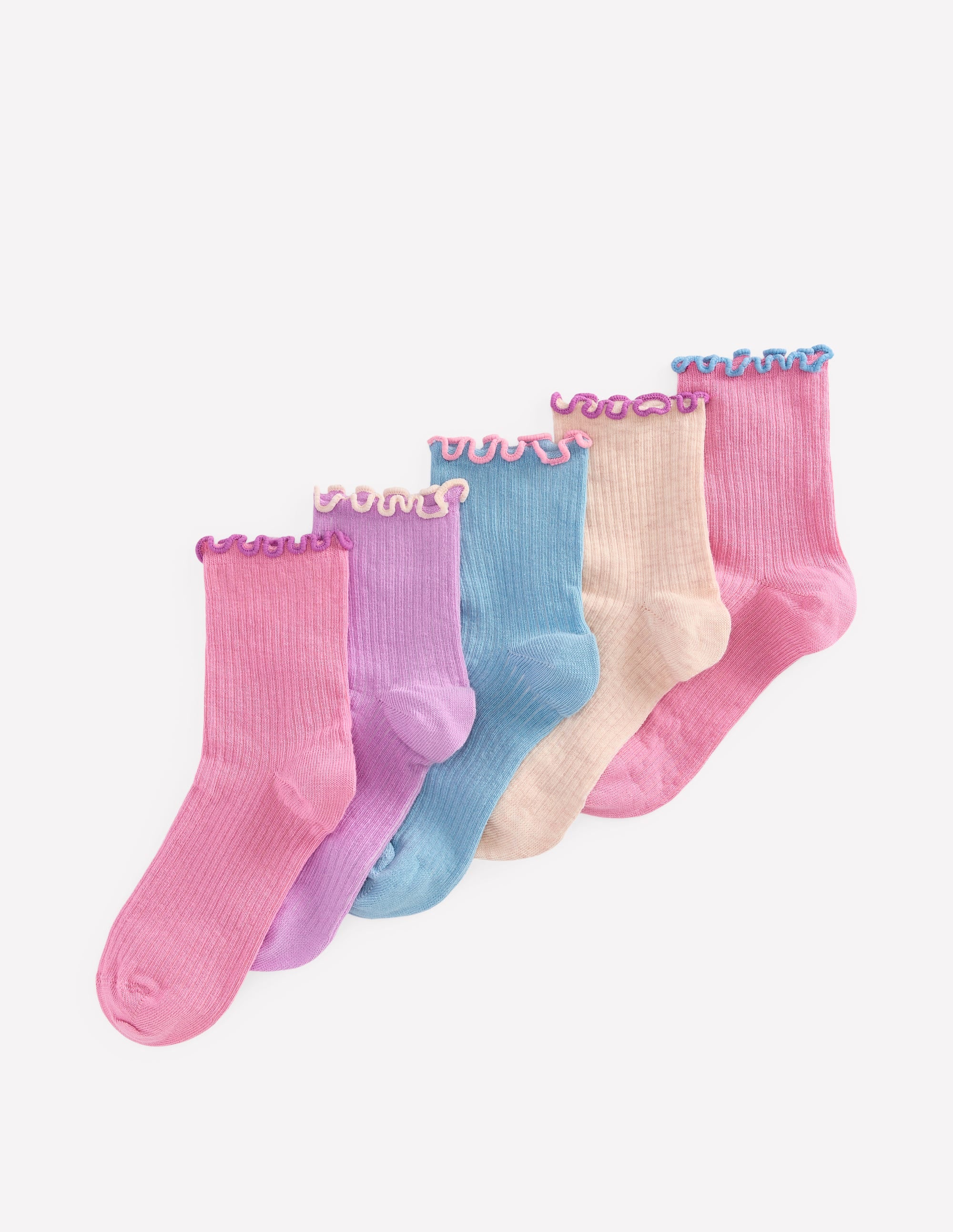 5 paires de chaussettes à volants-Printemps multi - Image 1