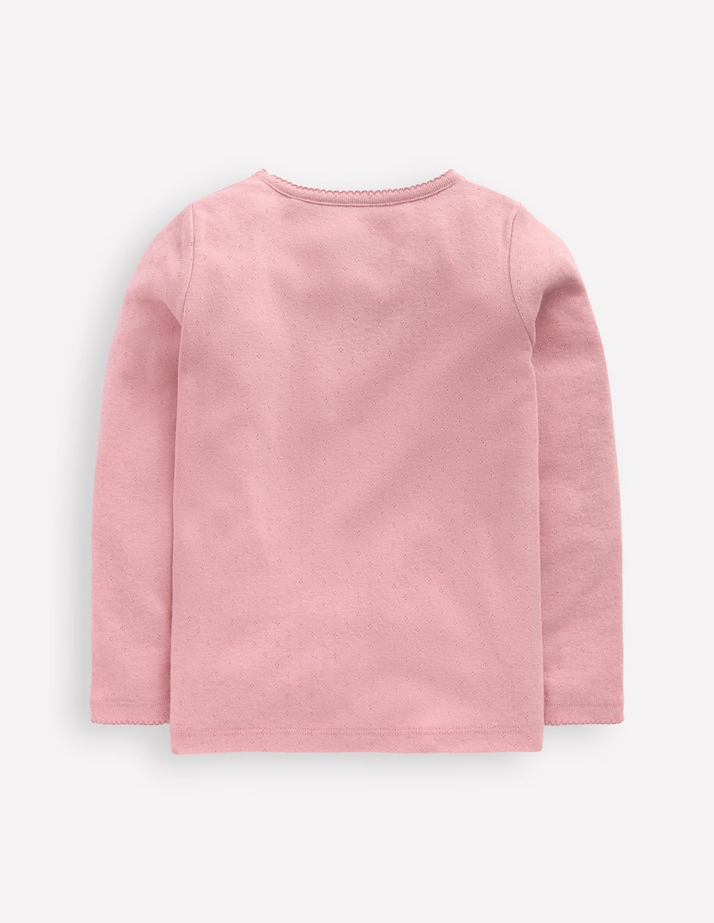 Langärmeliges Oberteil mit Pointelle-Muster-ROSA