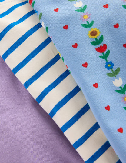 Radlerhosen im 3er-Pack-Gletscherblau Sonnenblumengarten-2