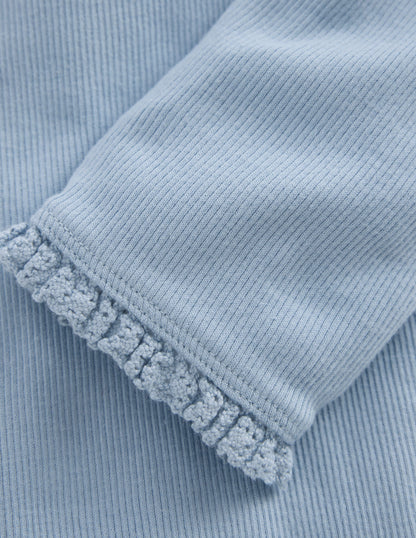 Gerippte Leggings-Gletscherblau-3