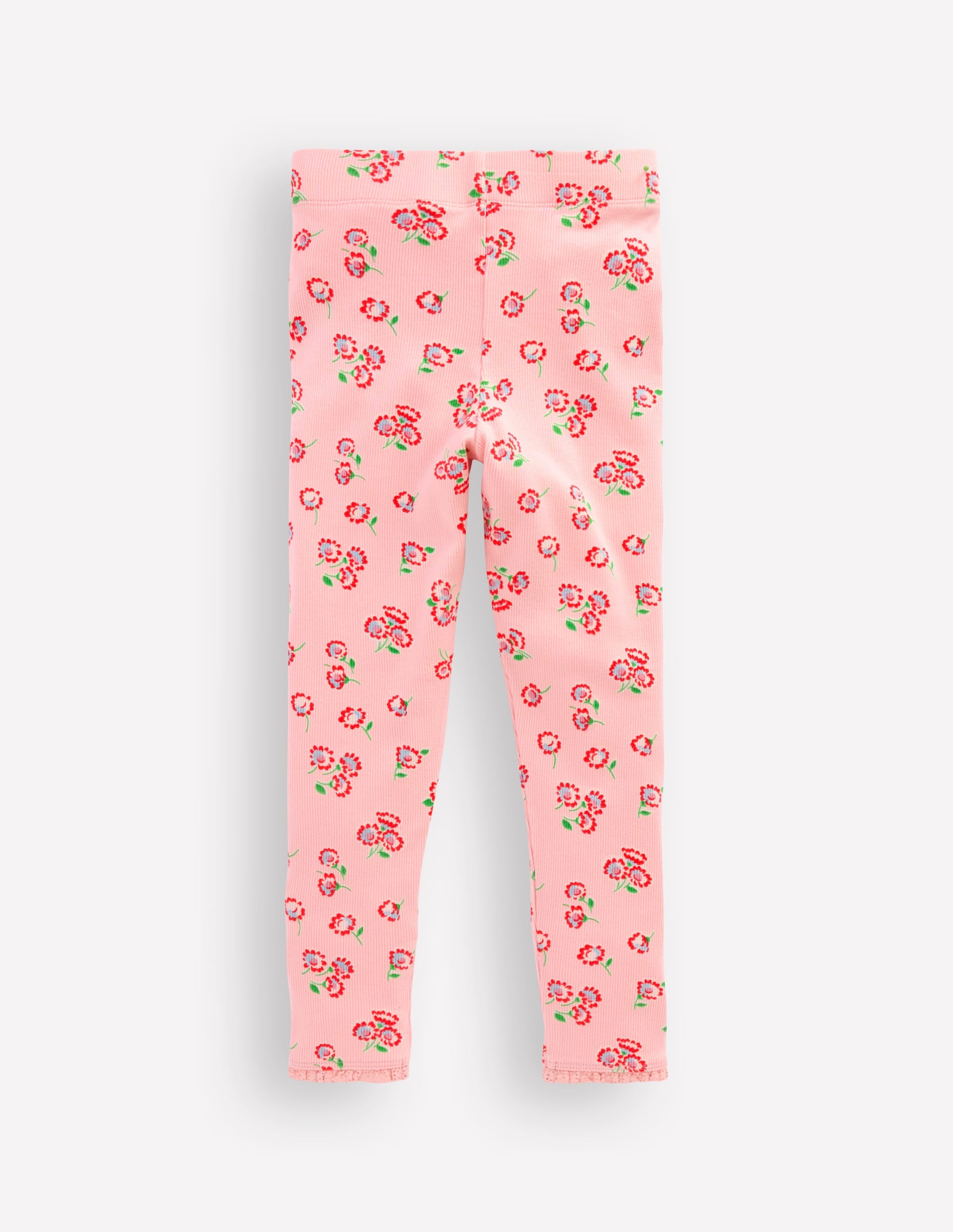 Gerippte Leggings-Kreiderosa Gänseblümchen - Image 2